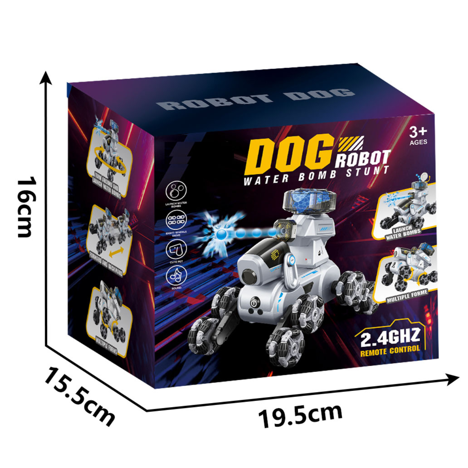 PERRO ROBOT a CONTROL REMOTO con LANZA BOLAS DE HIDROGEL - 6