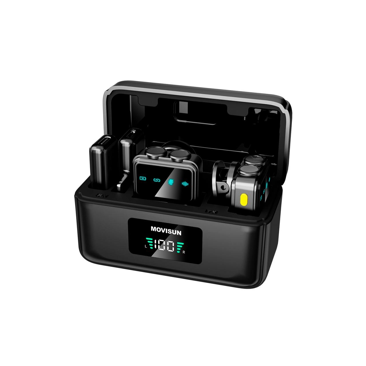 MICROFONO DUAL MOVISUN MI F1 CON PANTALLA DIGITAL ANC - 2