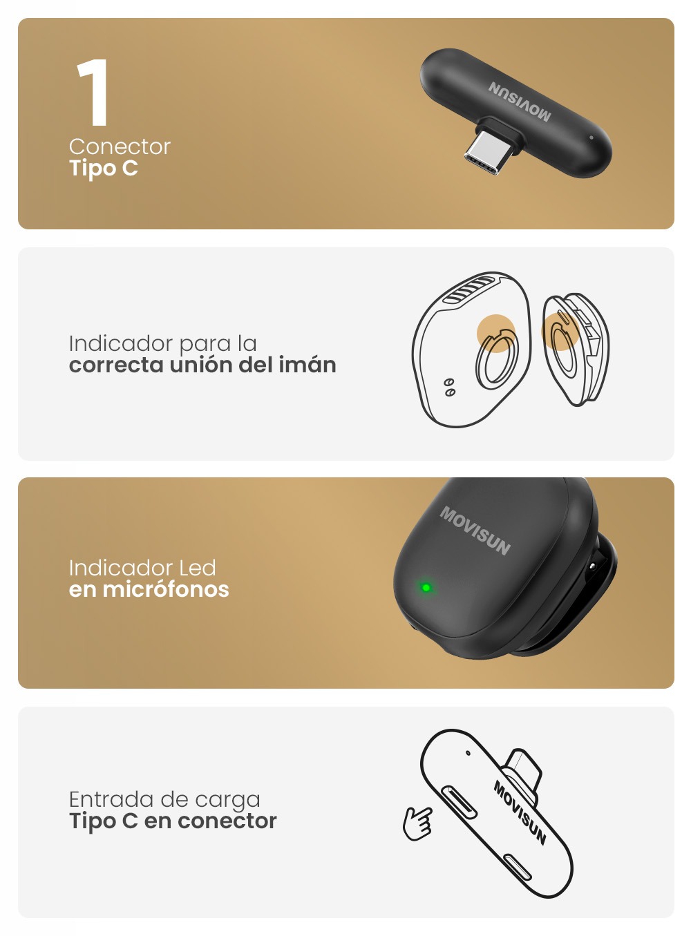 MICROFONO DUAL MOVISUN MI F2 CON ANC IA - 8