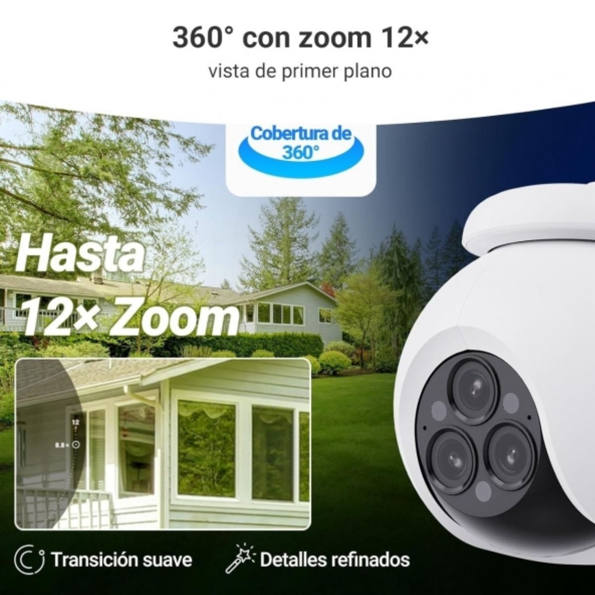 CAMARA DE EXTERIOR EZVIZ H80F ZOOM 12X TRIPLE LENTE 4MP 2K+ - 9