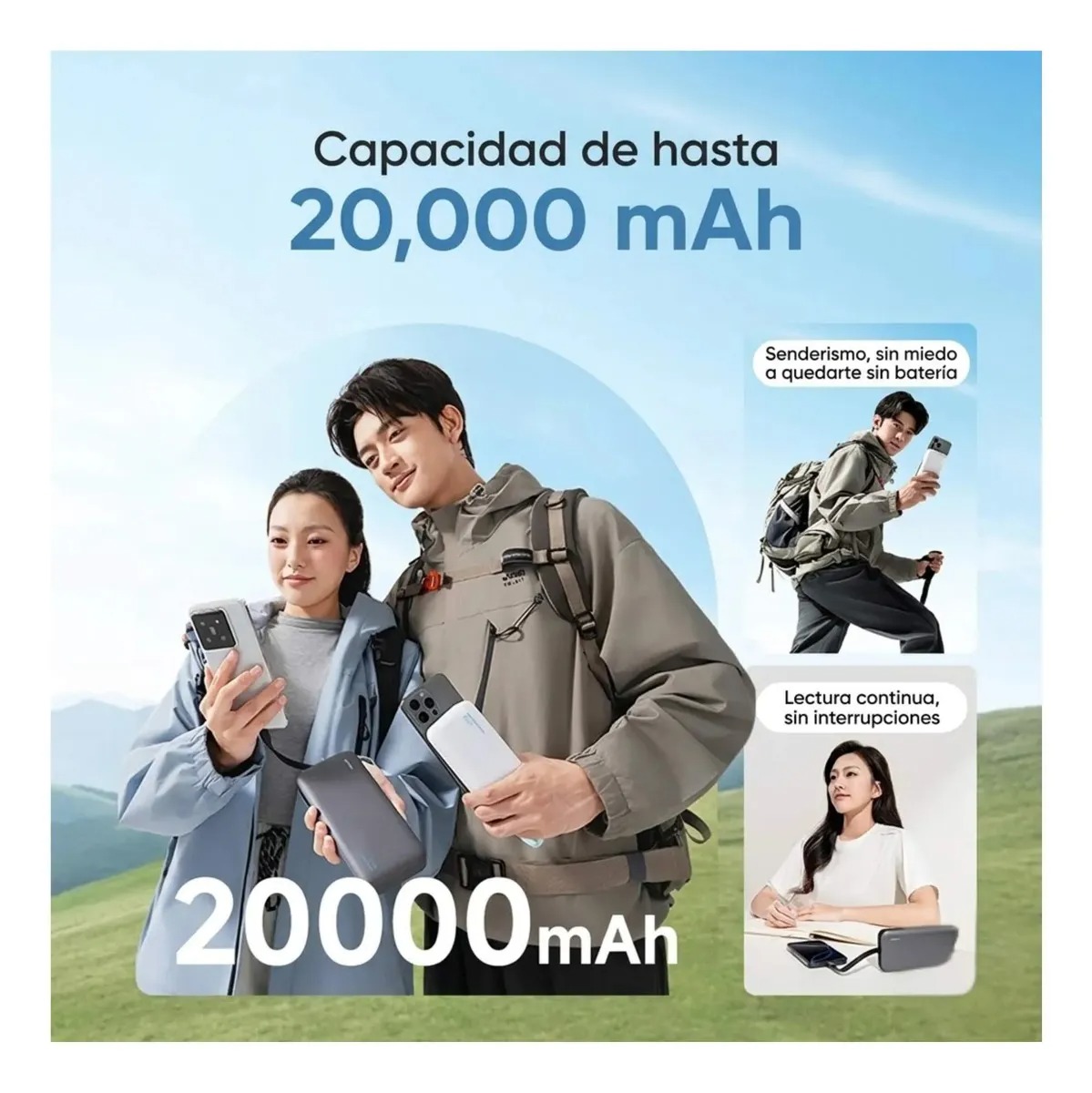 Cargador Portatil CUKTECH 20000mAh Carga Rápida 40W Garantia de 1 Año - 7