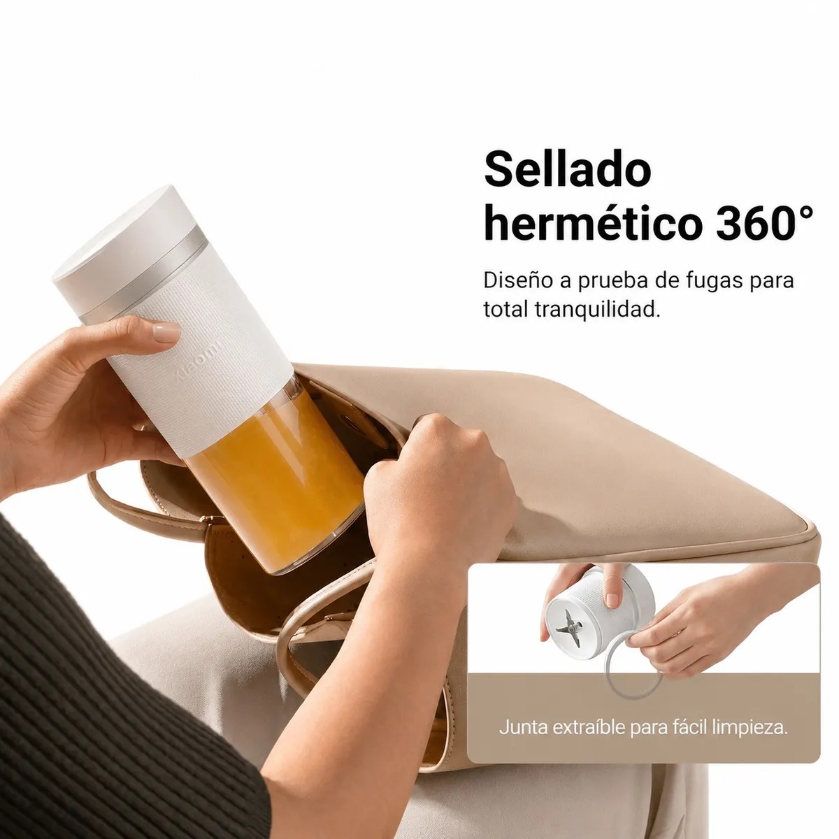 LICUADORA PORTÁTIL RECARGABLE MI 2 XIAOMI - 1 AÑO DE GARANTIA - 6