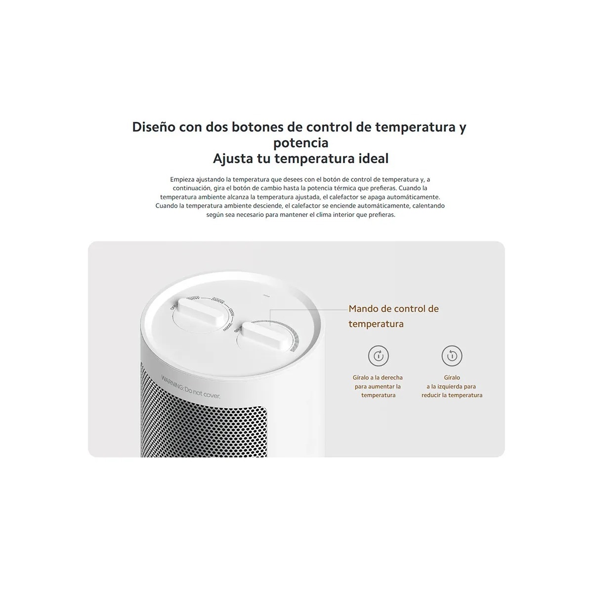 CALEFACTOR XIAOMI 2000W GARANTIA DE 1 AÑO - 6