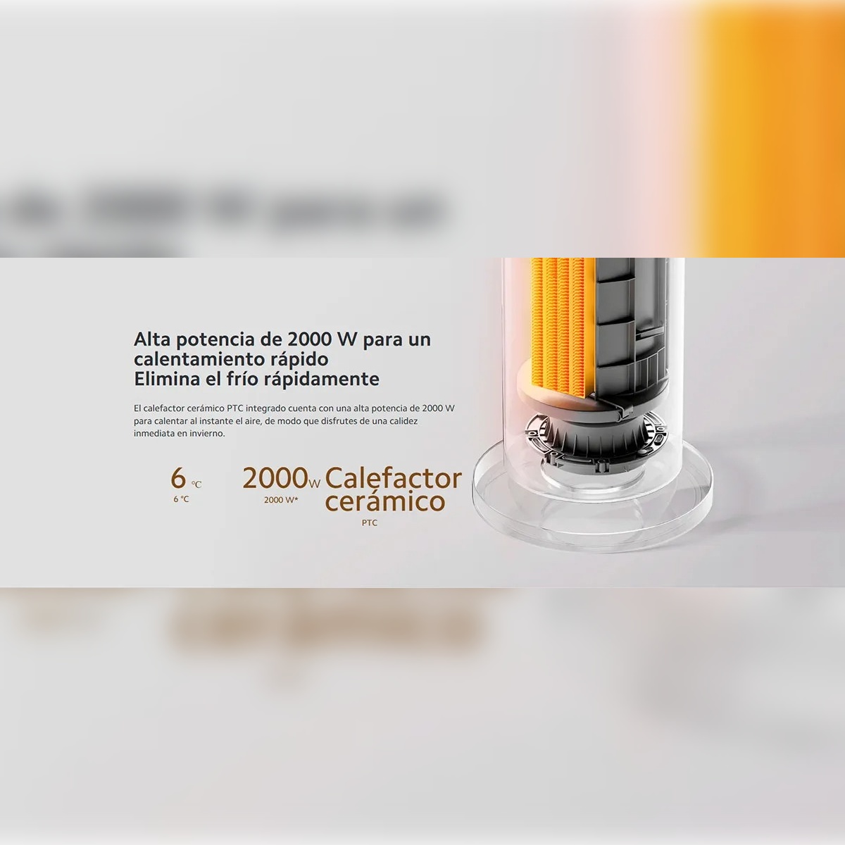 CALEFACTOR XIAOMI 2000W GARANTIA DE 1 AÑO - 8