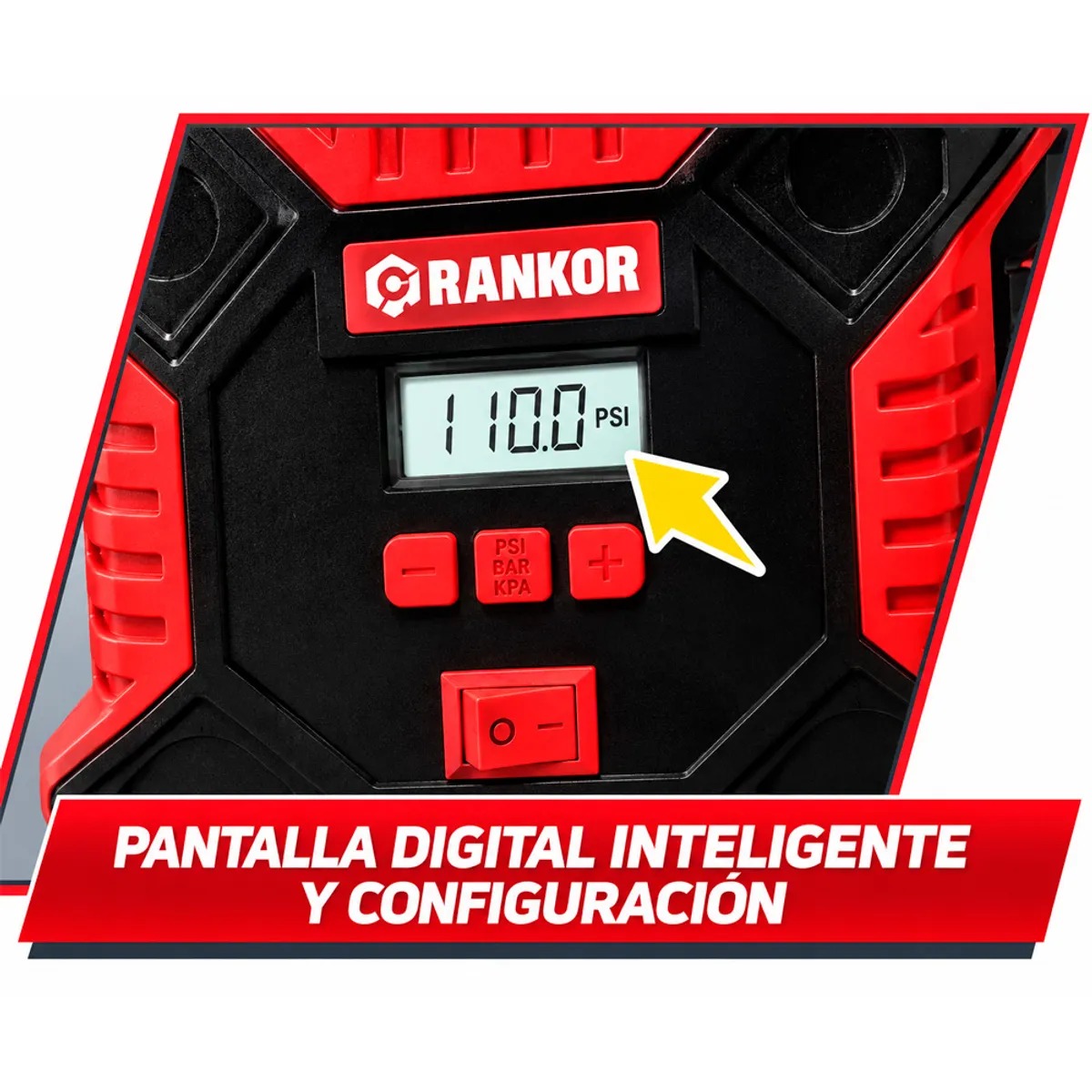 INFLADOR DE LLANTAS CON PANTALLA DIGITAL RANKOR GARANTIA DE 2 AÑOS - 6