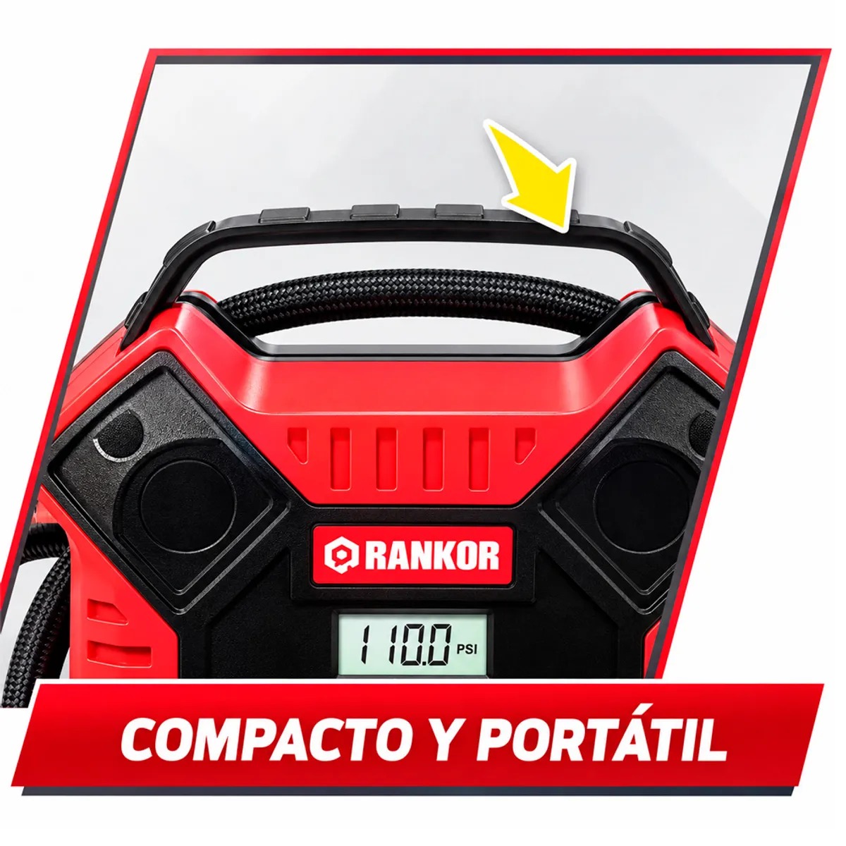 INFLADOR DE LLANTAS CON PANTALLA DIGITAL RANKOR GARANTIA DE 2 AÑOS - 8