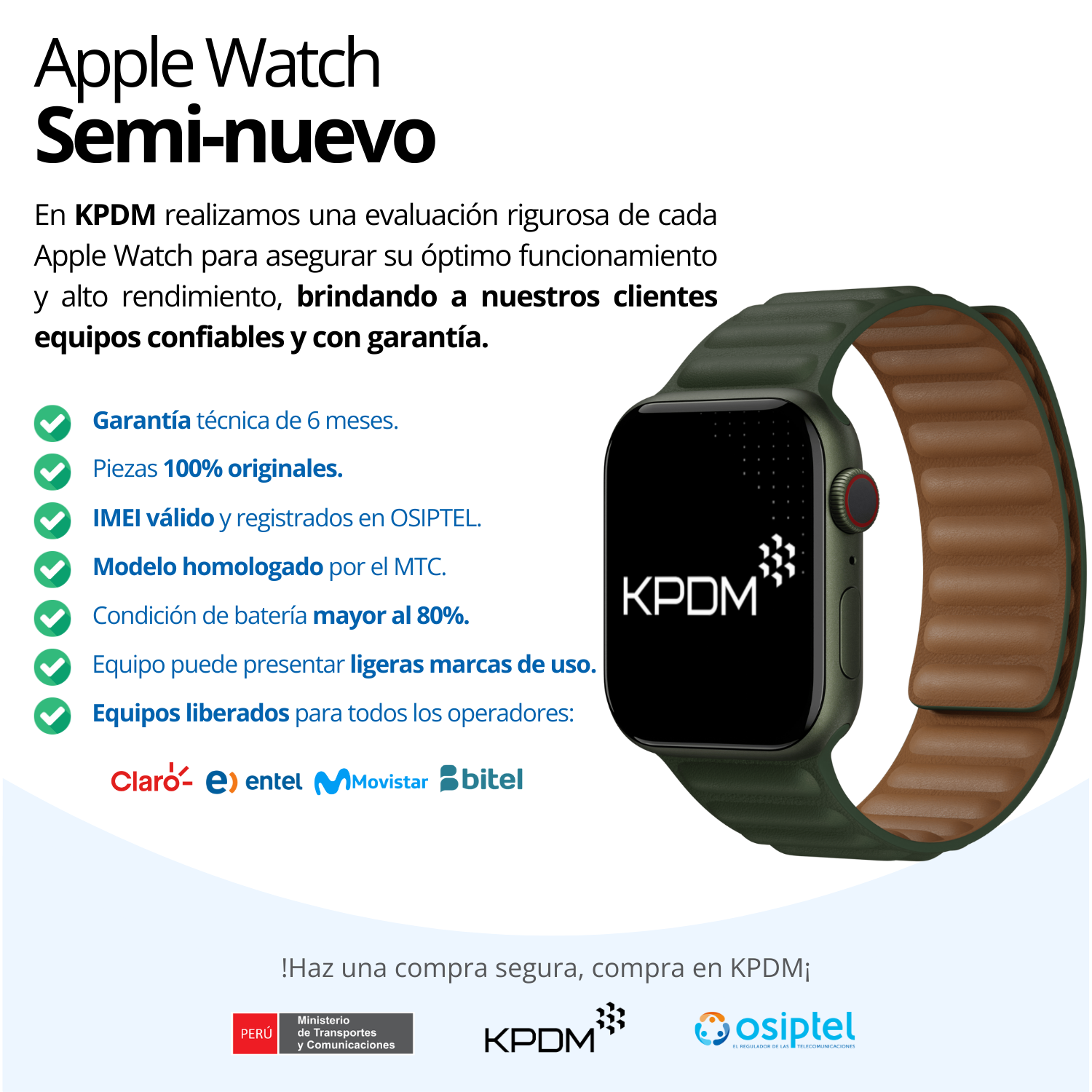 APPLE WATCH SE2 40MM 32GB GPS + CELLULAR MEDIANOCHE SEMINUEVO GRADO A - 6