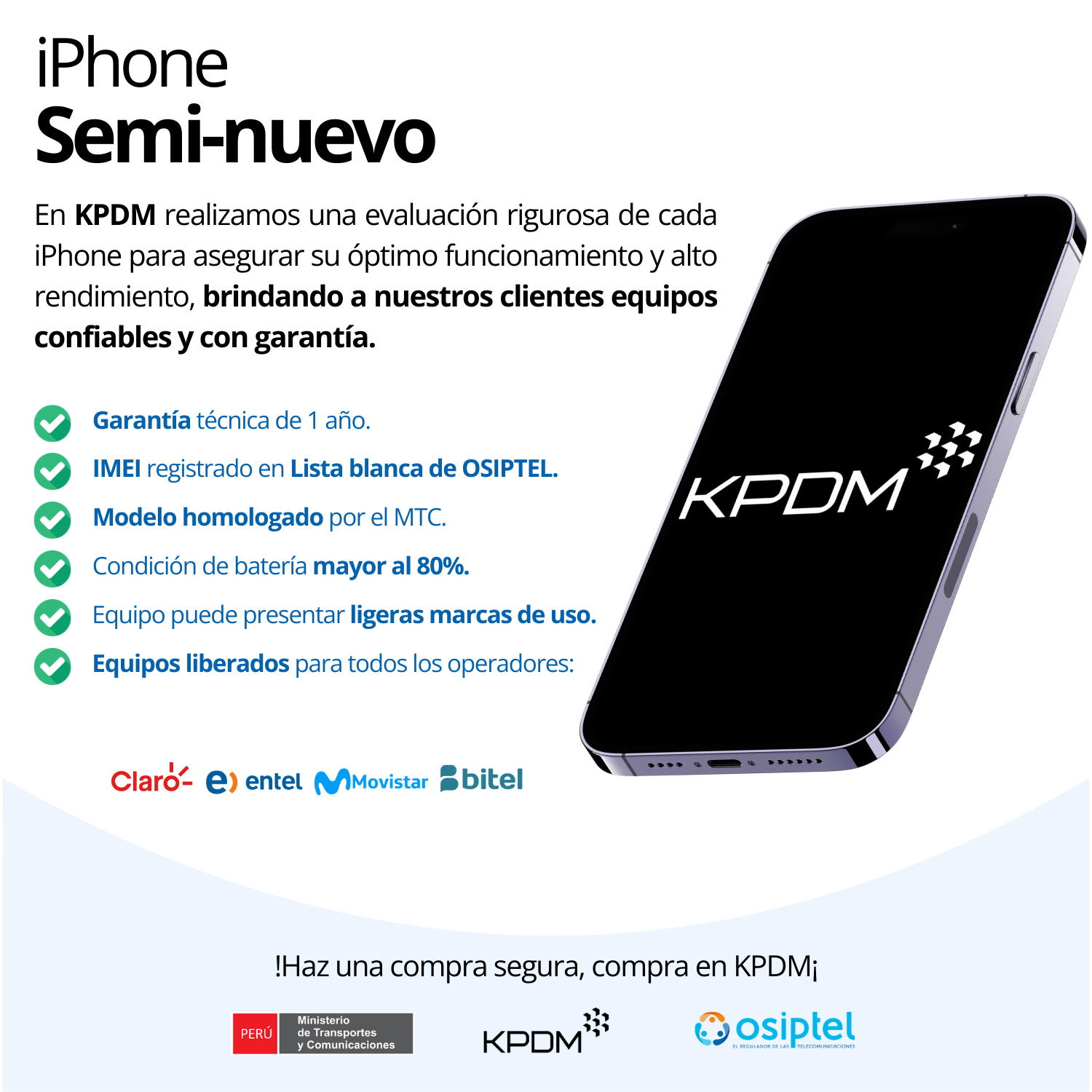 IPHONE 15 PRO 256GB TITANIO NEGRO ESIM SEMINUEVO GRADO A - 6