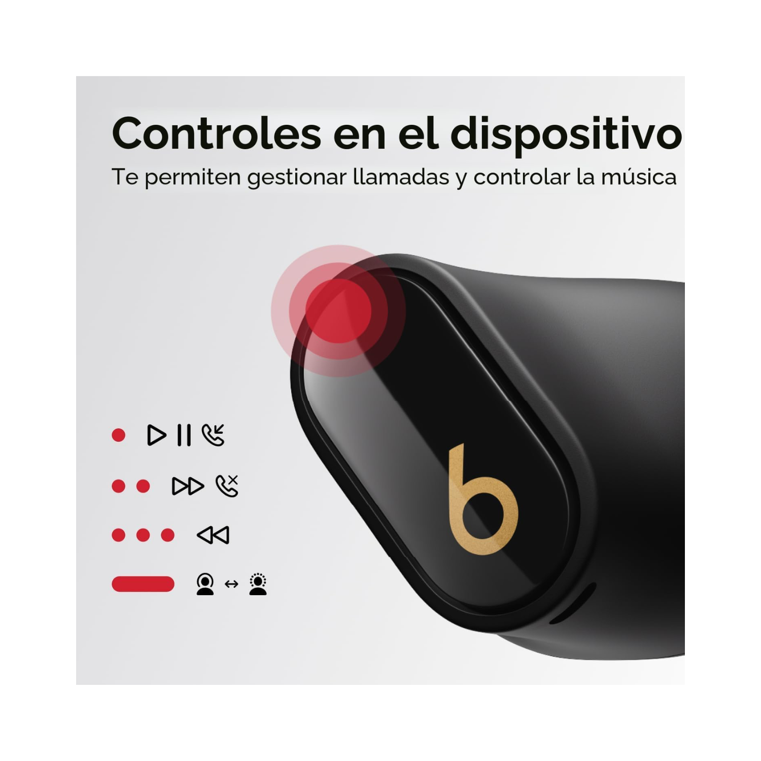 BEATS STUDIO BUDS + CON CANCELACIÓN DE RUIDO NEGRO ORO - 3
