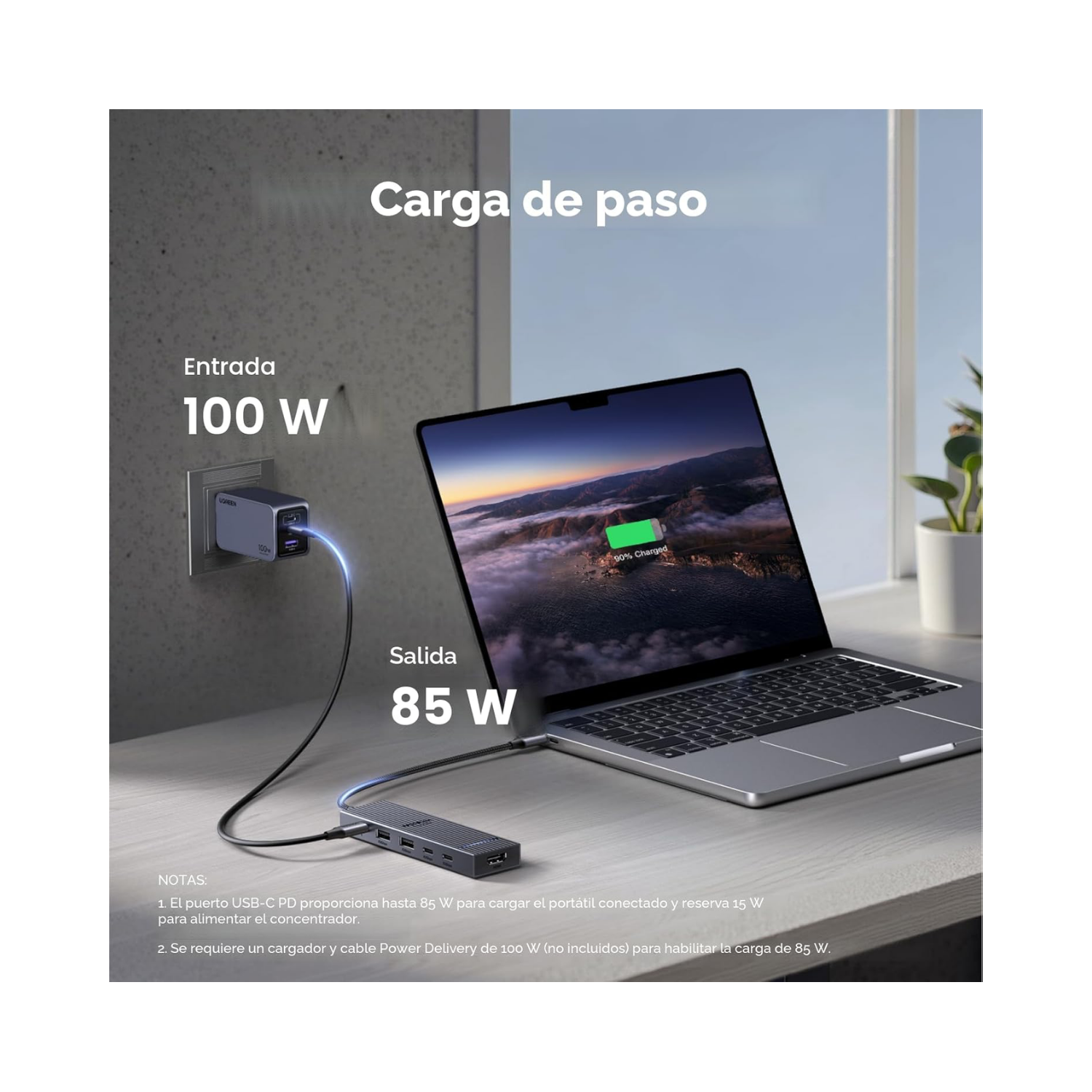 UGREEN REVODOK PRO 106 (CM818) HUB USB-C 6 EN 1 DE 10GBPS 4K A 60HZ HDMI para Laptop / Tablet / MacBook / iPad - 4