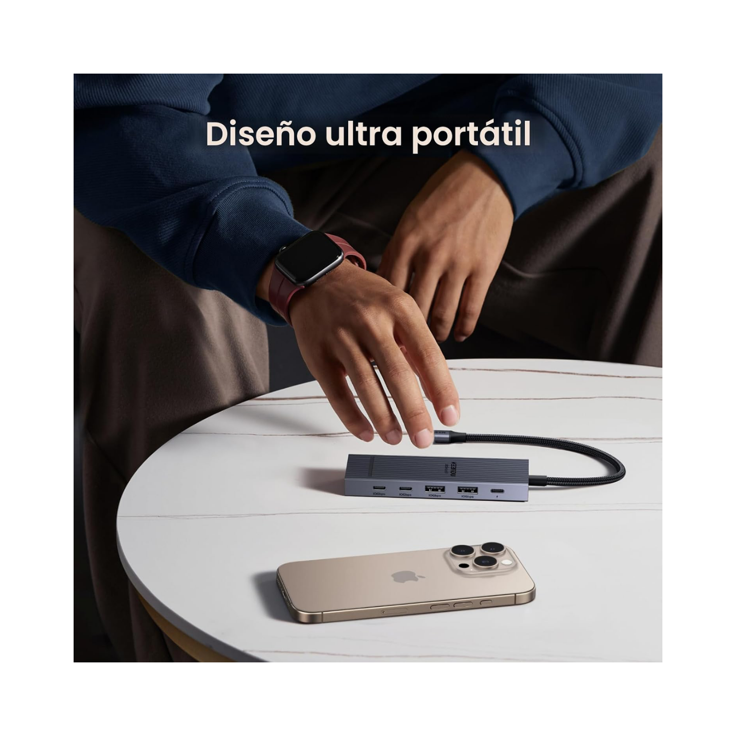 UGREEN REVODOK PRO 106 (CM818) HUB USB-C 6 EN 1 DE 10GBPS 4K A 60HZ HDMI para Laptop / Tablet / MacBook / iPad - 5