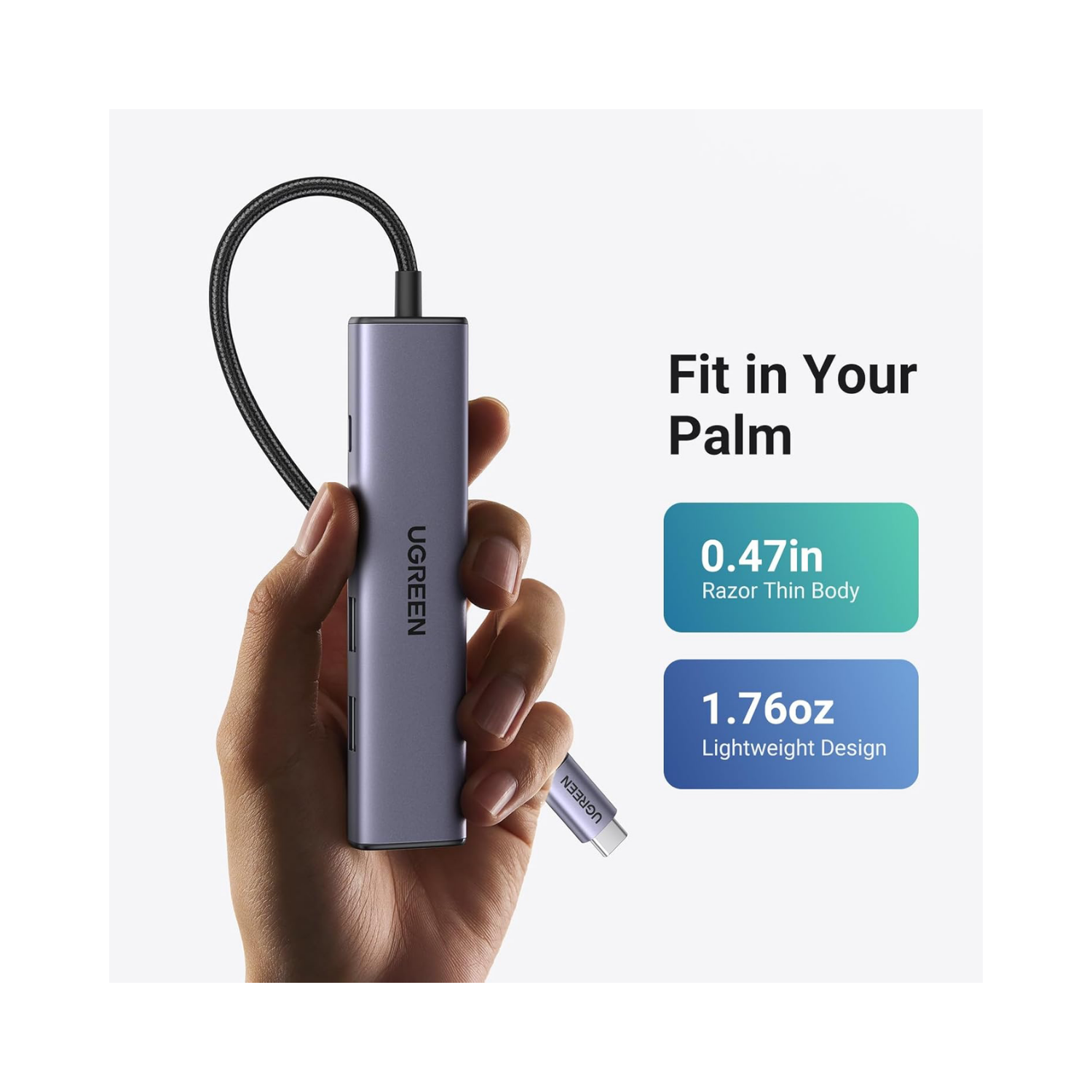 UGREEN REVODOK 105 (CM478) HUB USB-C 5 EN 1 DE 5GBPS 4K A 30HZ HDMI para Laptop / Tablet / MacBook / iPad - 2