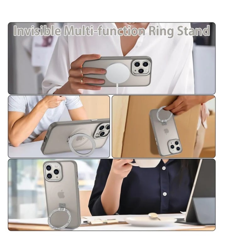 CASE IPHONE 16 PRO MAX PROTECTOR MAGSAFE 360 GRIS - 4