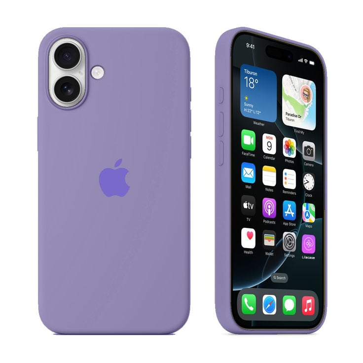 CASE IPHONE 16 SILICONA MORADO - 2