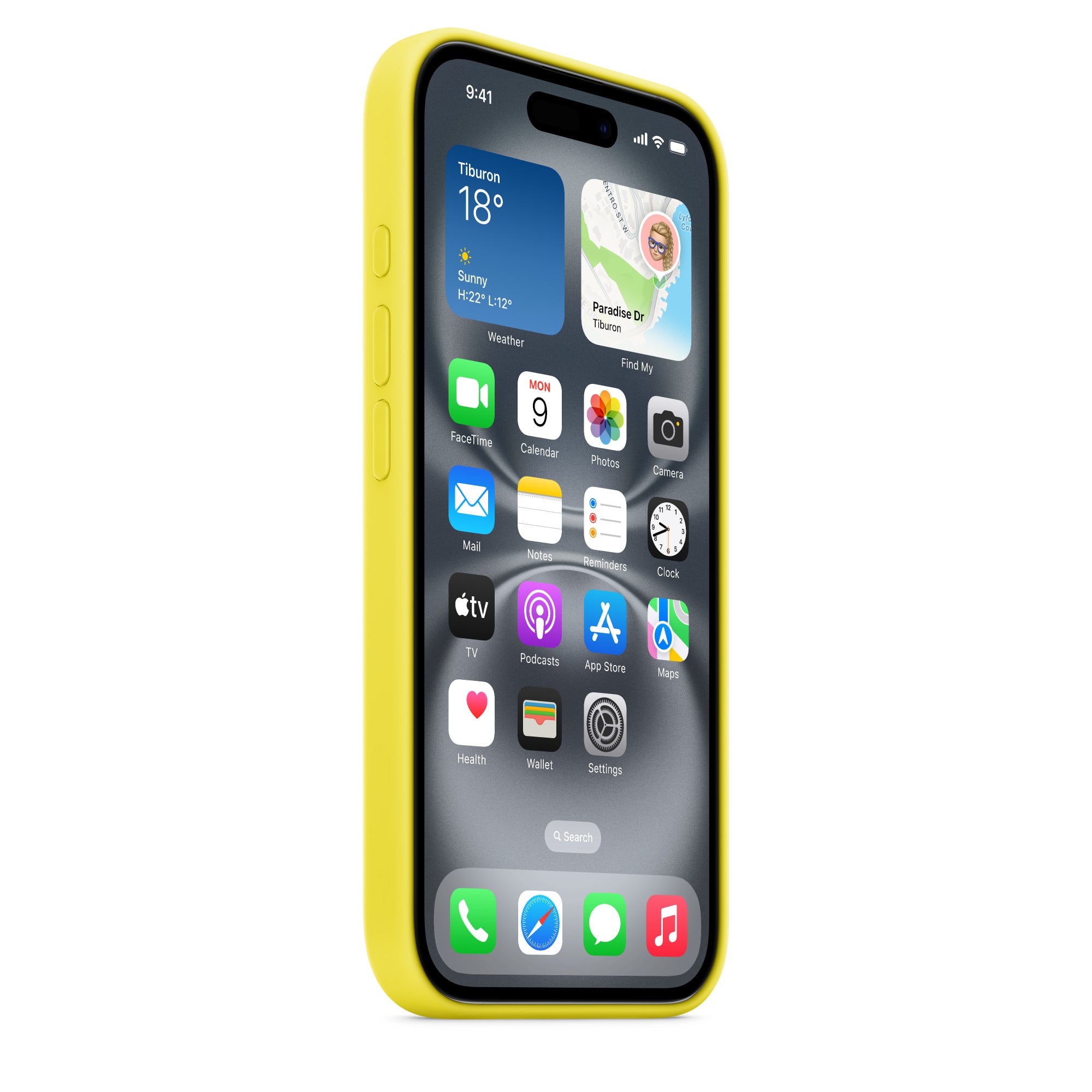 CASE IPHONE 16 SILICONA AMARILLO - 2