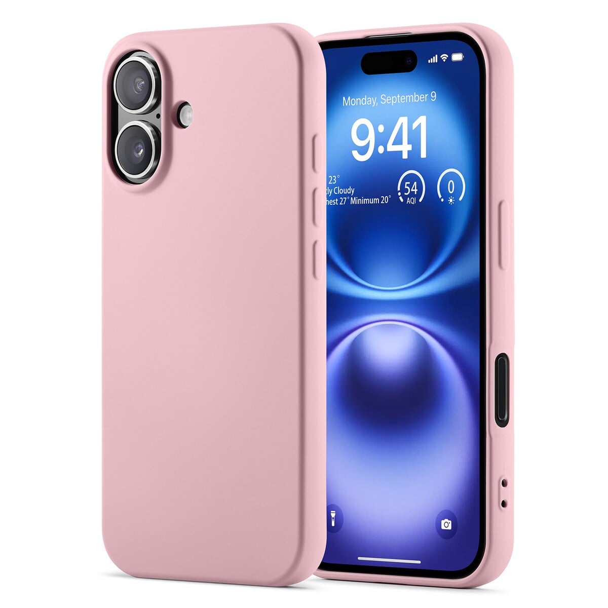 CASE IPHONE 16 SILICONA ROSA - 3