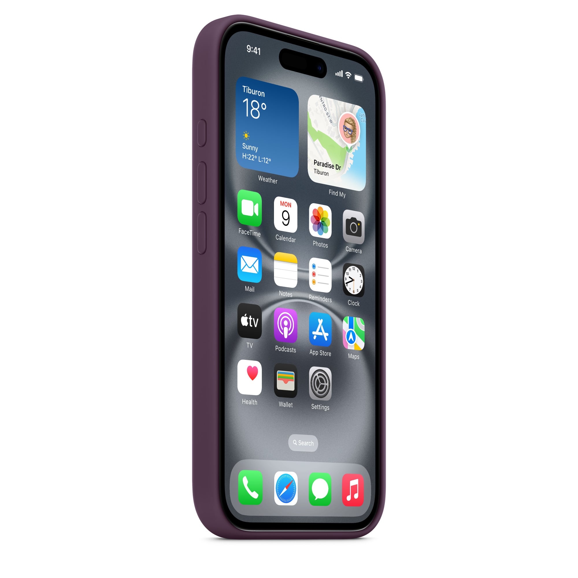 CASE IPHONE 16 SILICONA VINO - 2