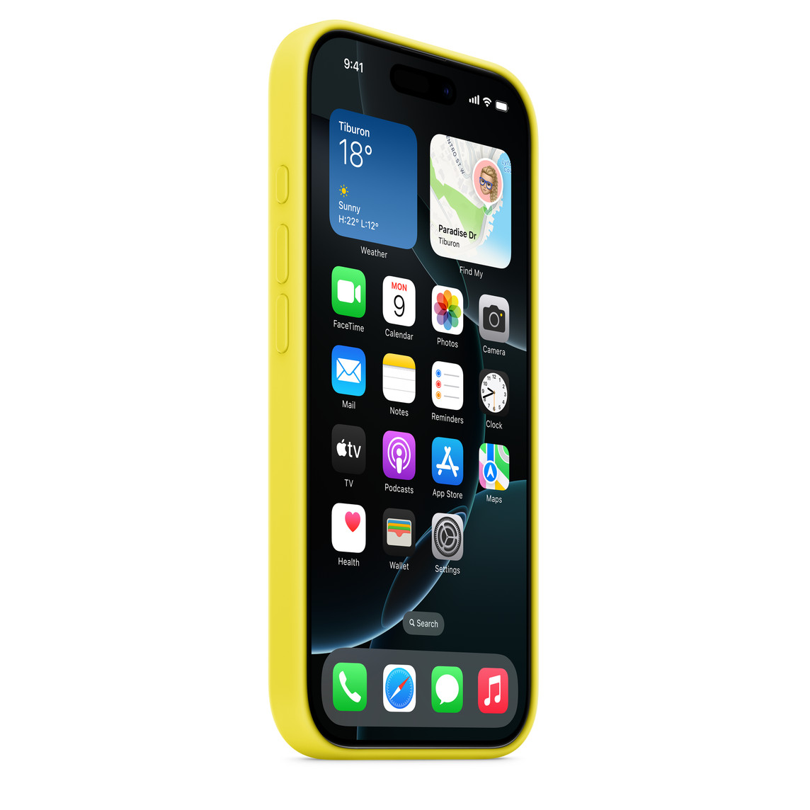 CASE IPHONE 16 PRO MAX SILICONA AMARILLO - 3