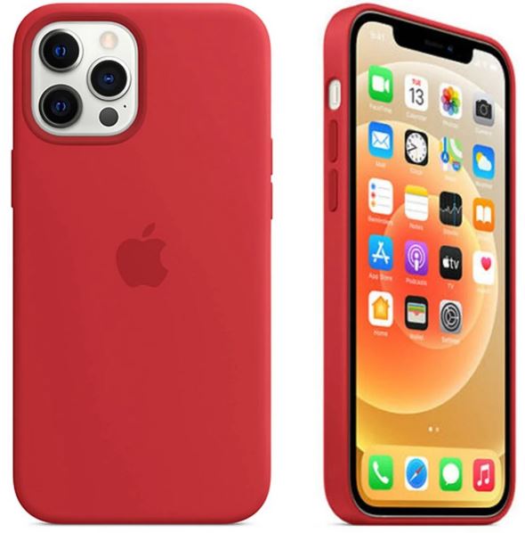 CASE IPHONE 16 PRO MAX SILICONA ROJO - 3