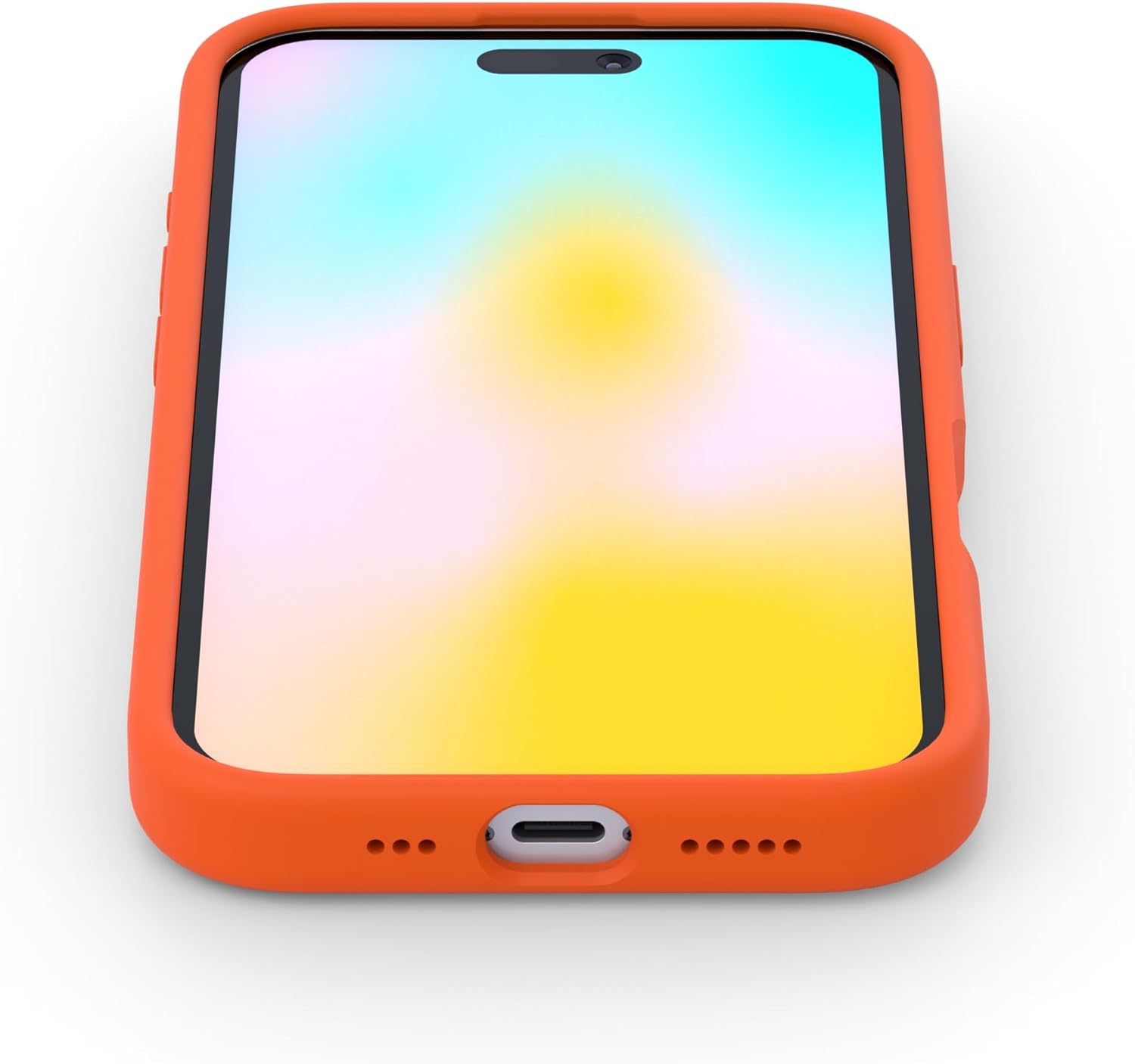 CASE IPHONE 16 PRO SILICONA NARANJA - 2
