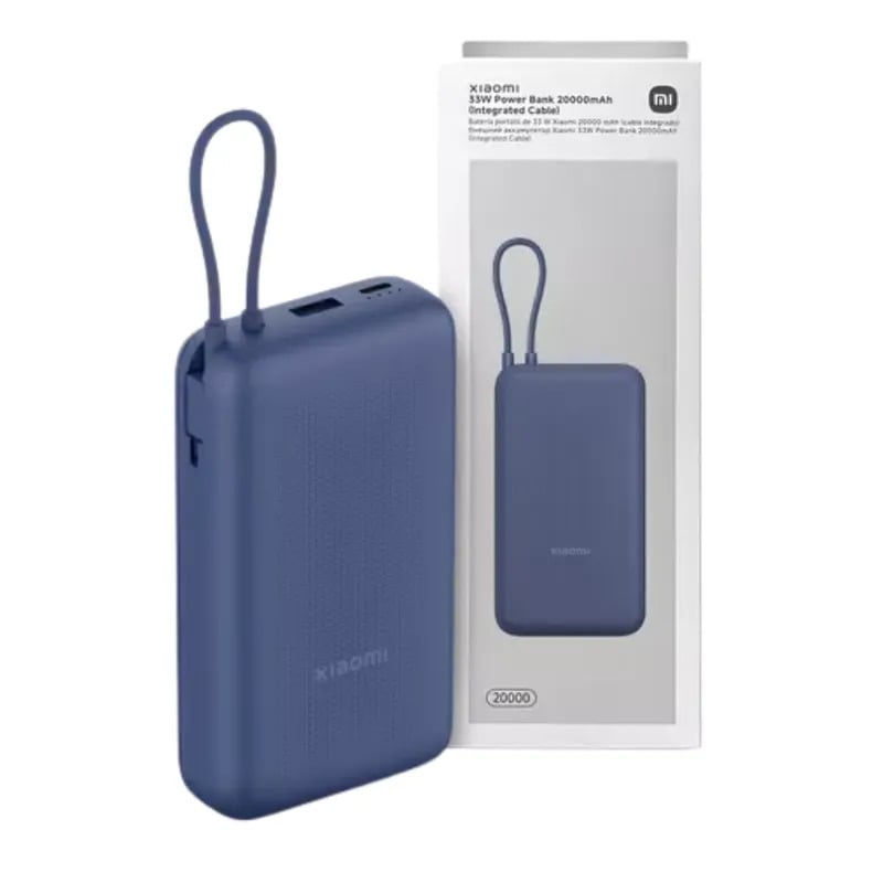 XIAOMI POWER BANK 20000MAH DE 33W CON CABLE INTEGRADO - 1