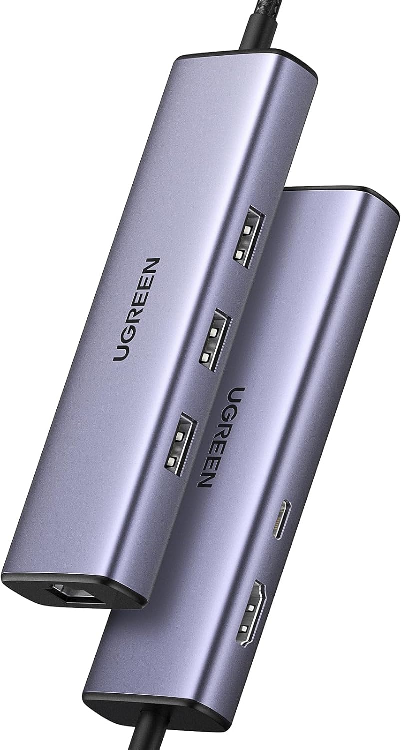 ADAPTADOR MULTIFUNCIÓN USB-C 6 EN 1 UGREEN CM512 NEGRO - 1