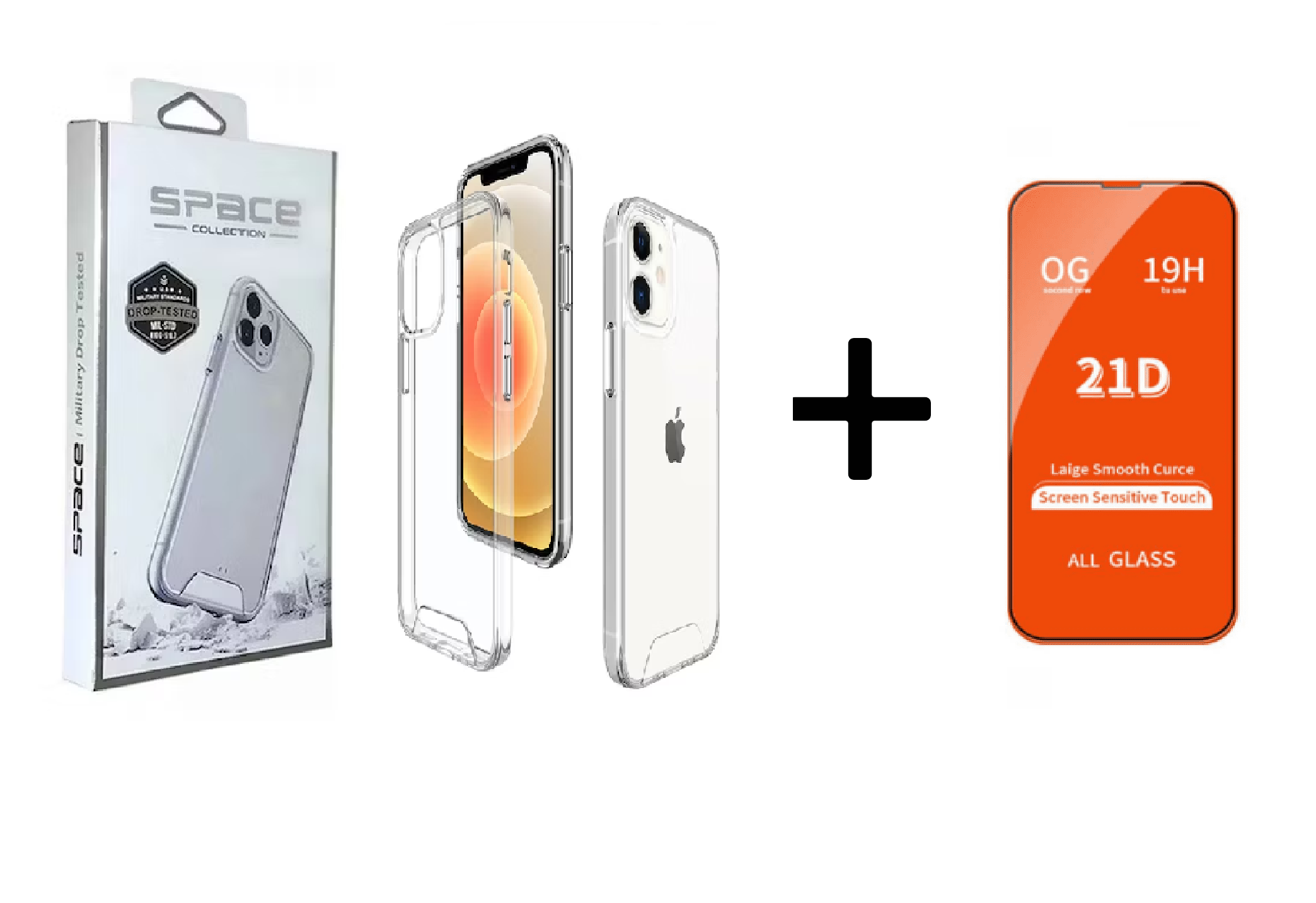 CASE SPACE Y VIDRIO TEMPLADO PARA IPHONE 12 - 1