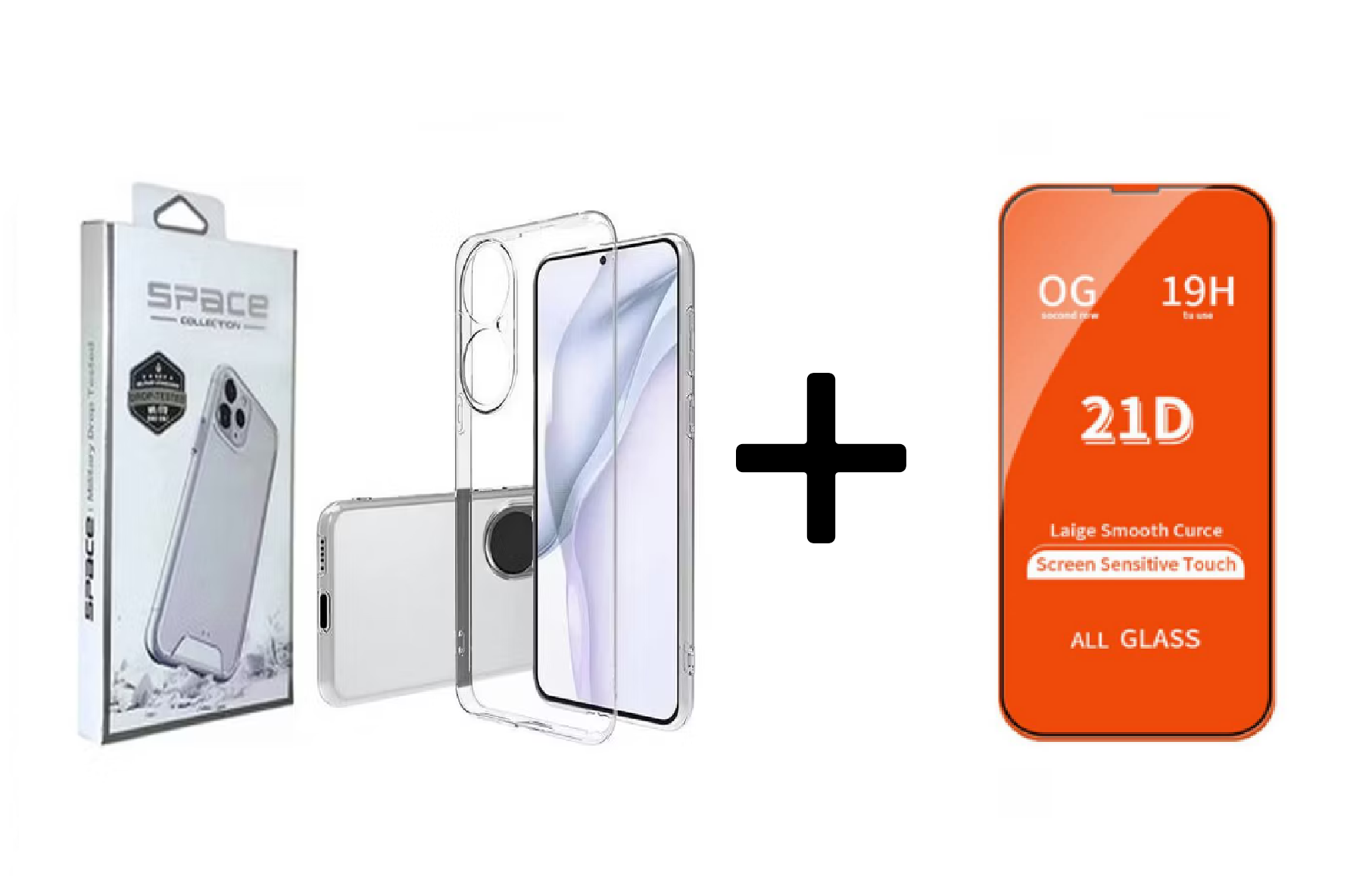 CASE SPACE Y VIDRIO TEMPLADO PARA HUAWEI P50 PRO - 1