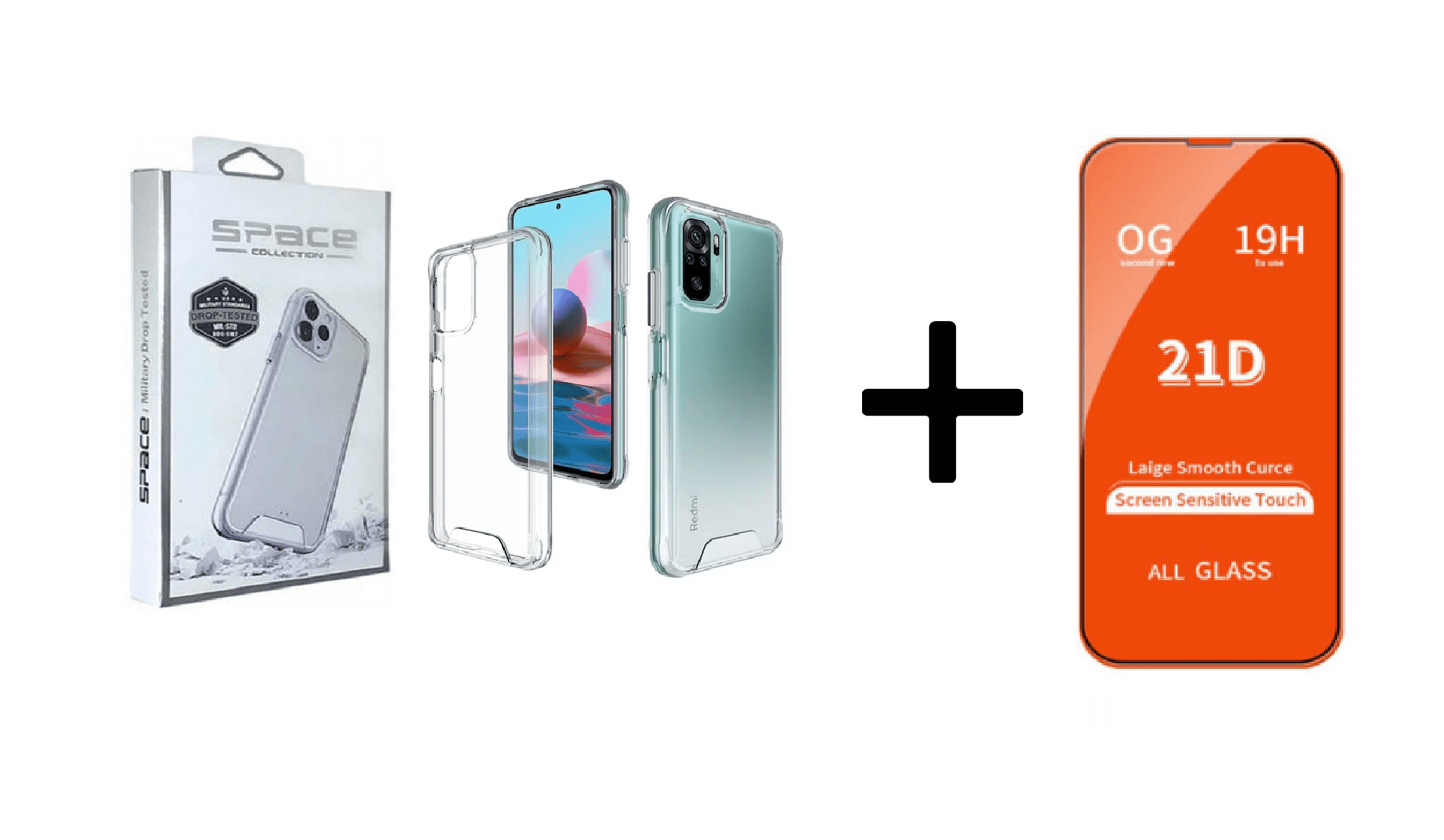 CASE SPACE Y VIDRIO TEMPLADO PARA XIAOMI MI 10T - 1