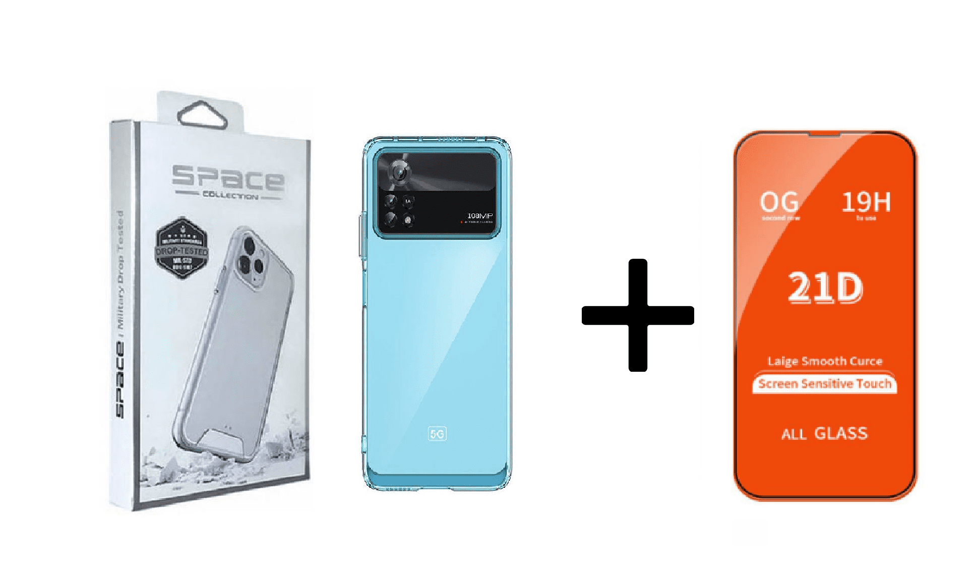 CASE SPACE Y VIDRIO TEMPLADO PARA XIAOMI POCO X4 PRO - 1