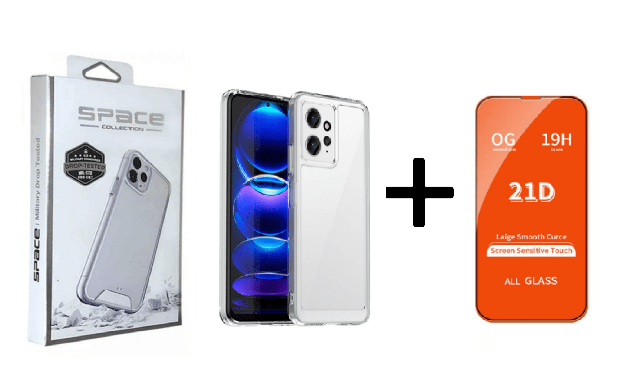CASE SPACE Y VIDRIO TEMPLADO PARA XIAOMI REDMI NOTE 12 - 1