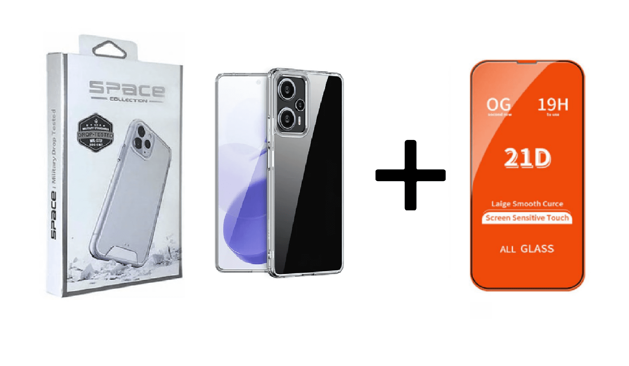 CASE SPACE Y VIDRIO TEMPLADO PARA XIAOMI POCO F5 - 1