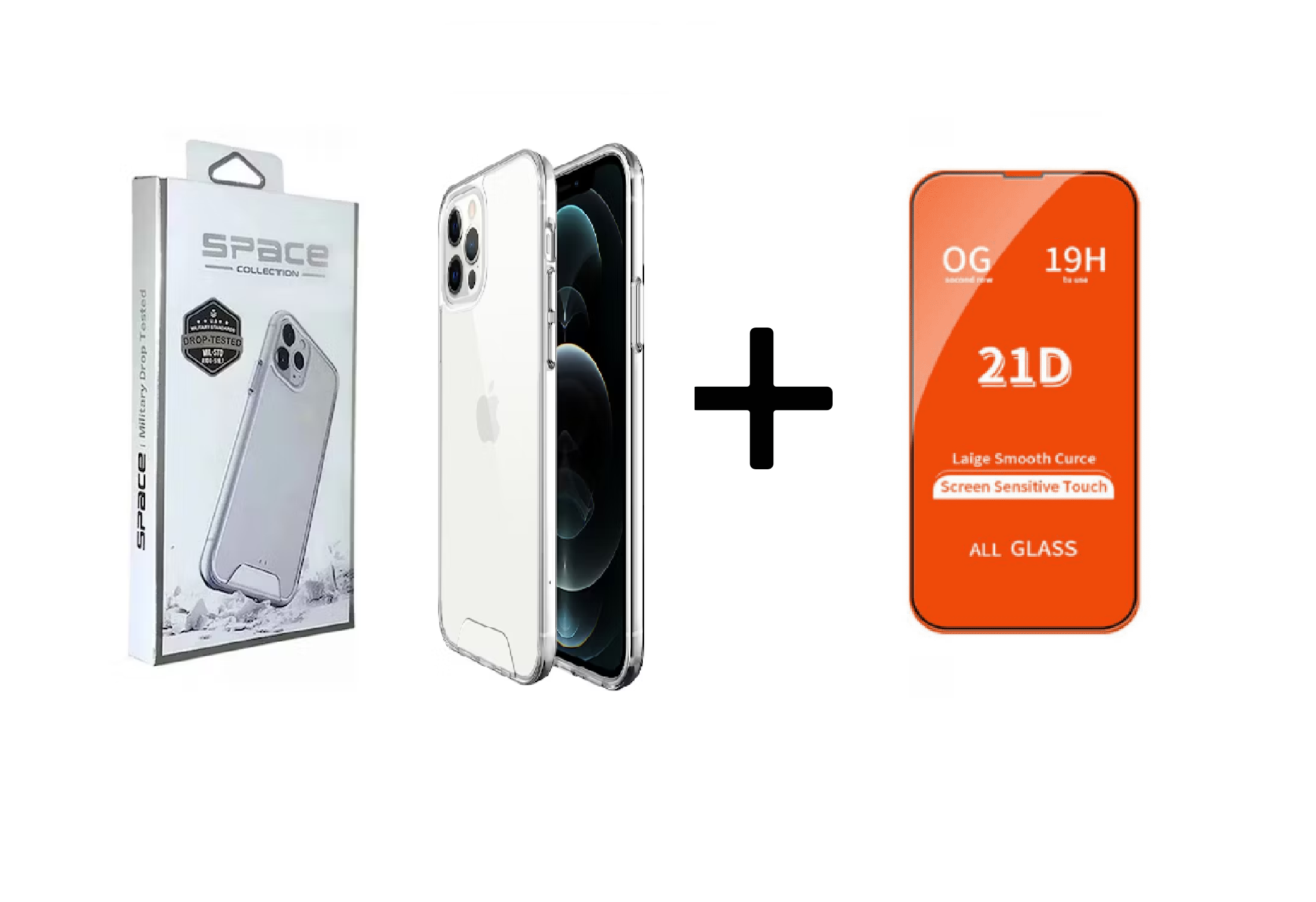 CASE SPACE Y VIDRIO TEMPLADO PARA IPHONE 13 PRO - 1