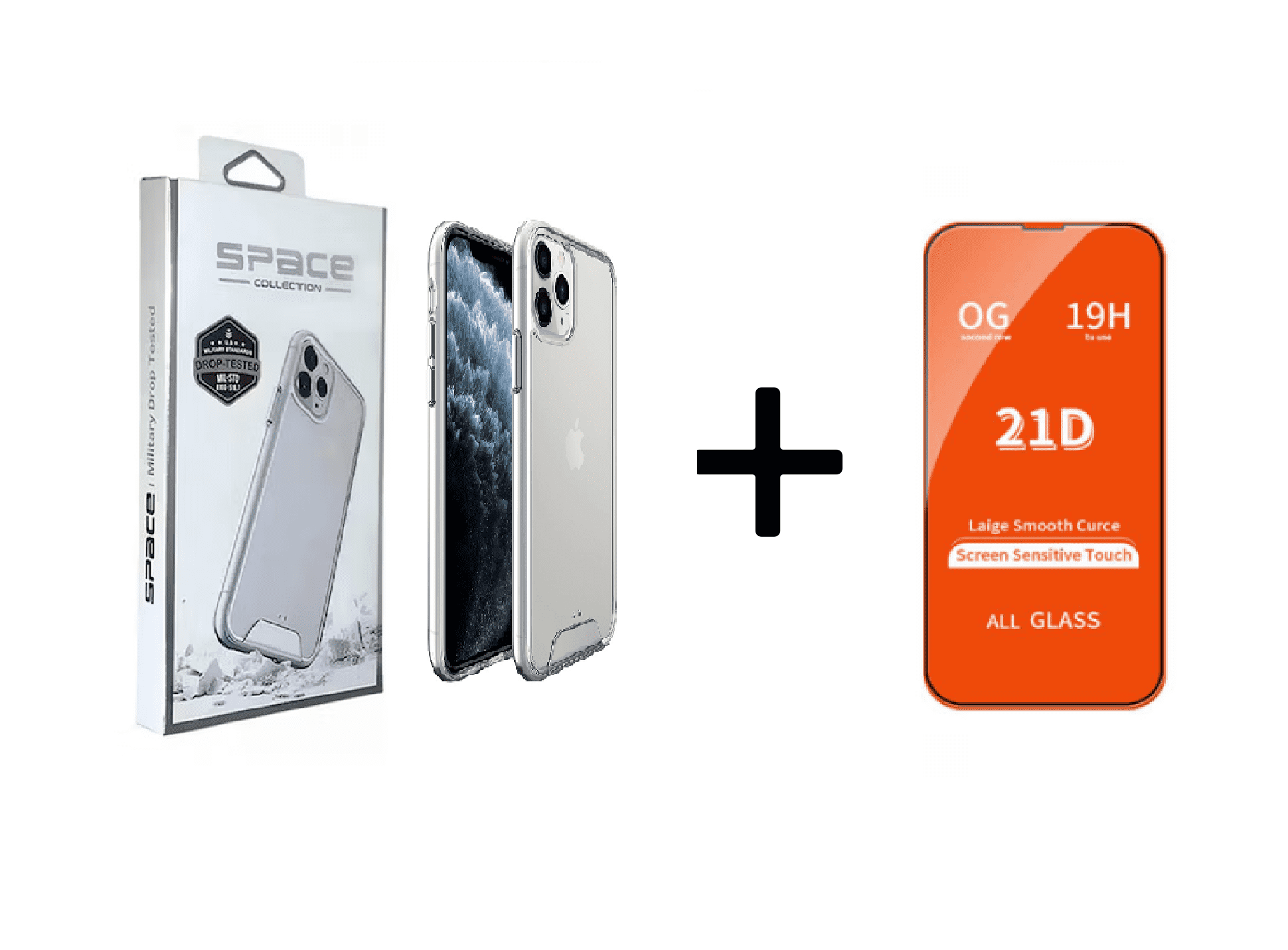 CASE SPACE Y VIDRIO TEMPLADO PARA IPHONE 11 PRO - 1