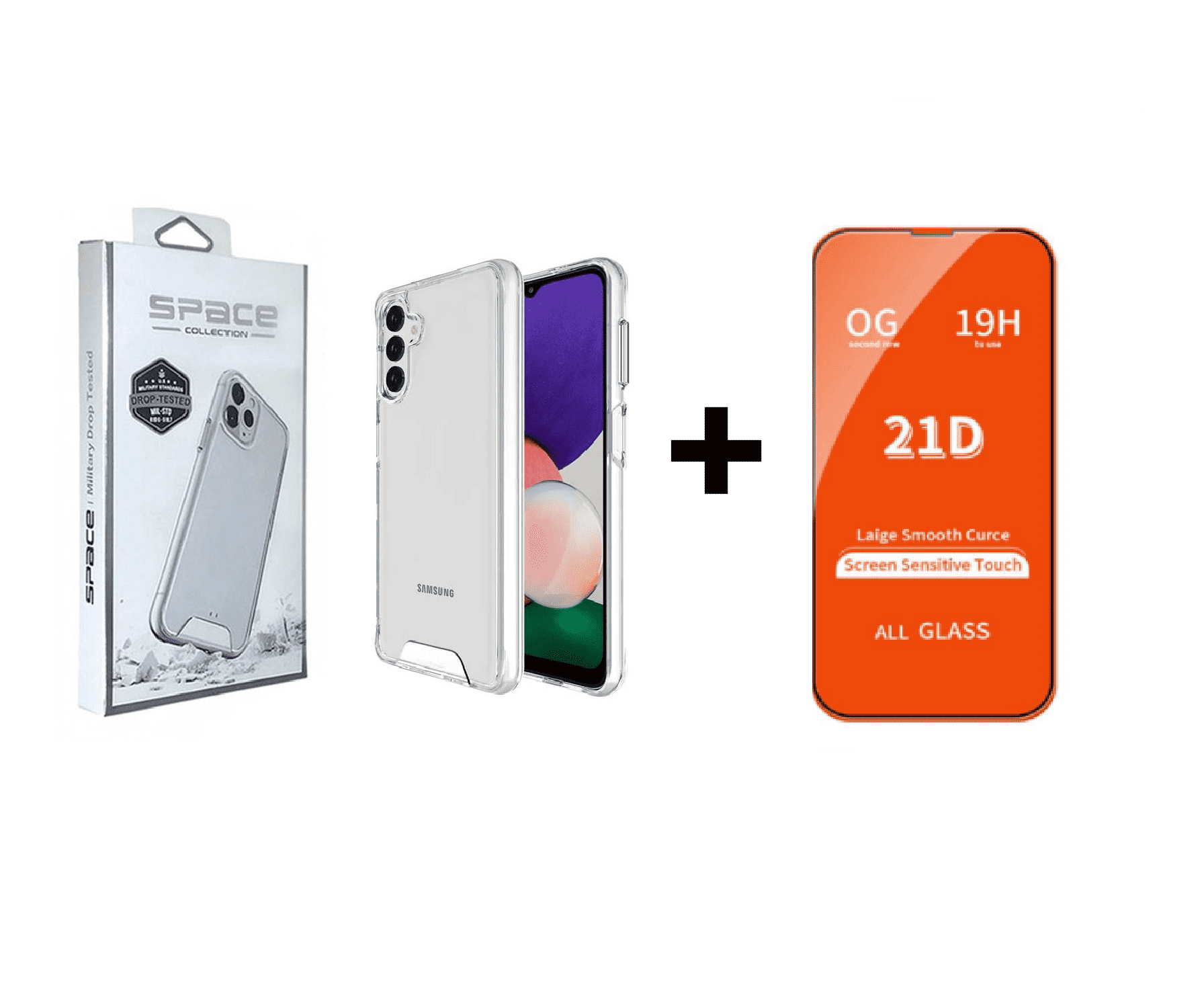 CASE SPACE Y VIDRIO TEMPLADO PARA SAMSUNG A14 - 1