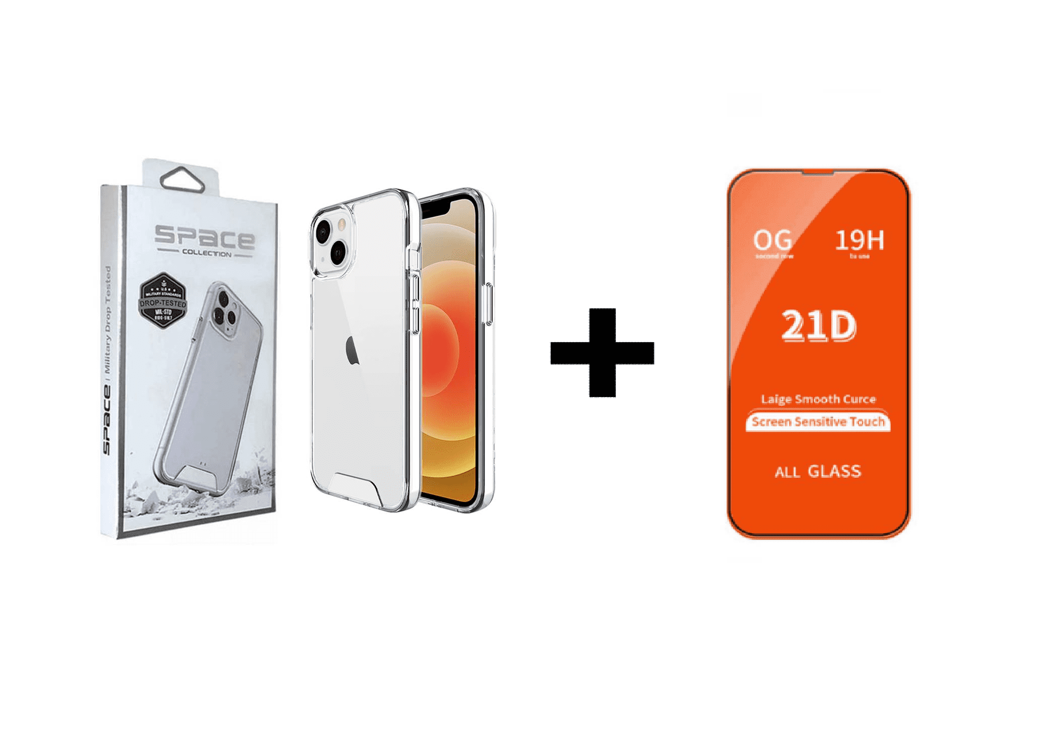 CASE SPACE Y VIDRIO TEMPLADO PARA IPHONE 14 PRO MAX - 1