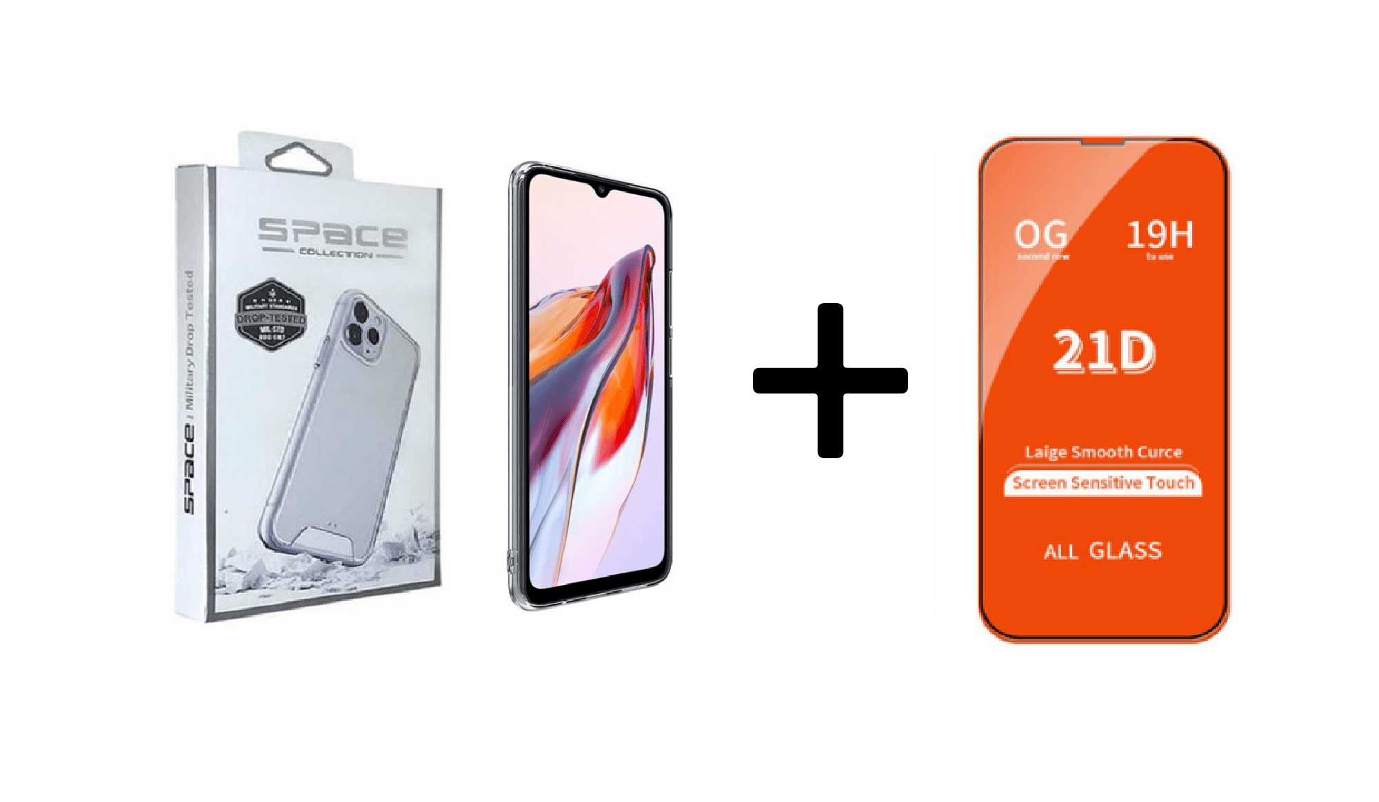 CASE SPACE Y VIDRIO TEMPLADO PARA XIAOMI MI 12C - 1