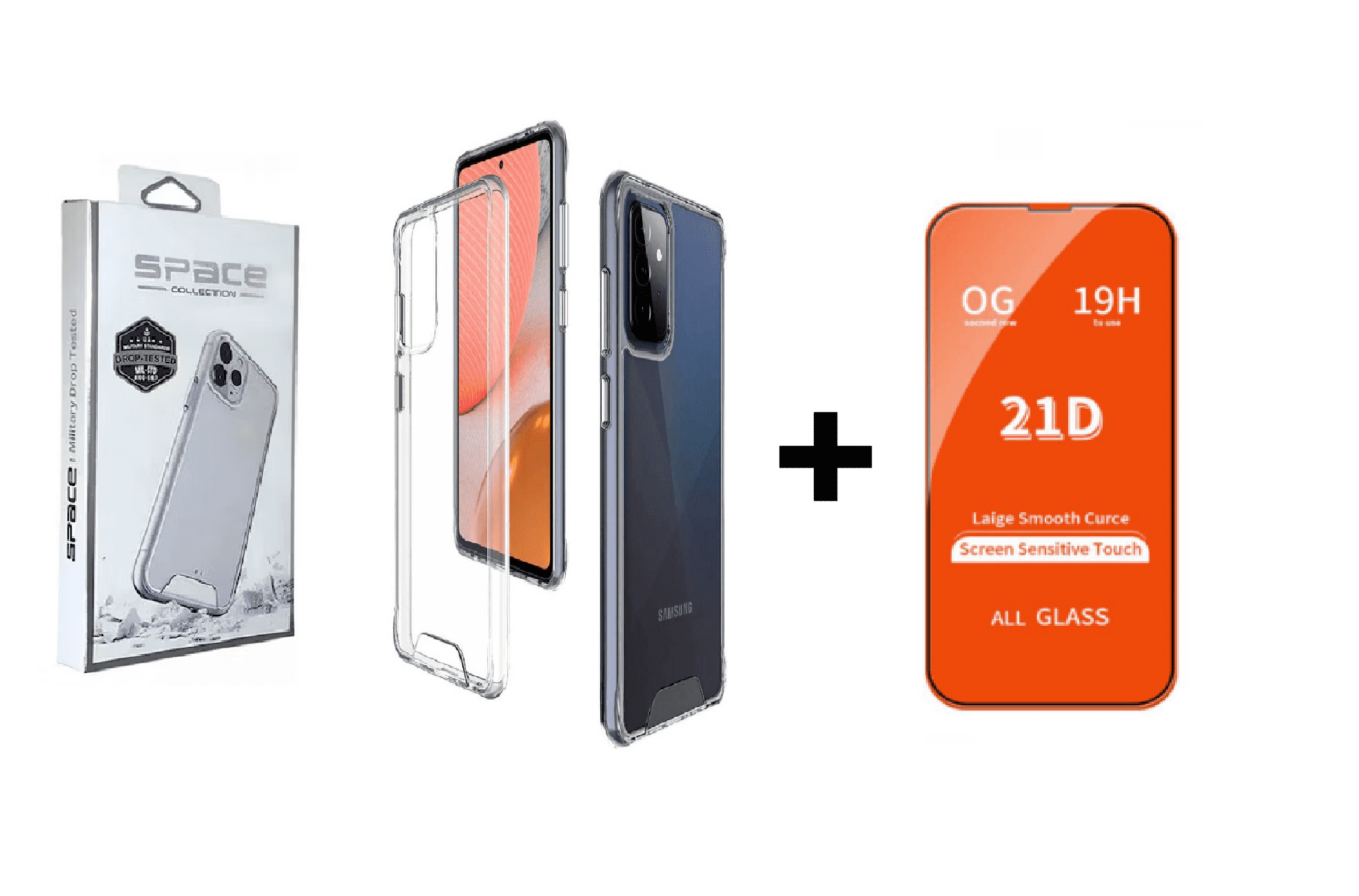 CASE SPACE Y VIDRIO TEMPLADO PARA SAMSUNG A02S - 1