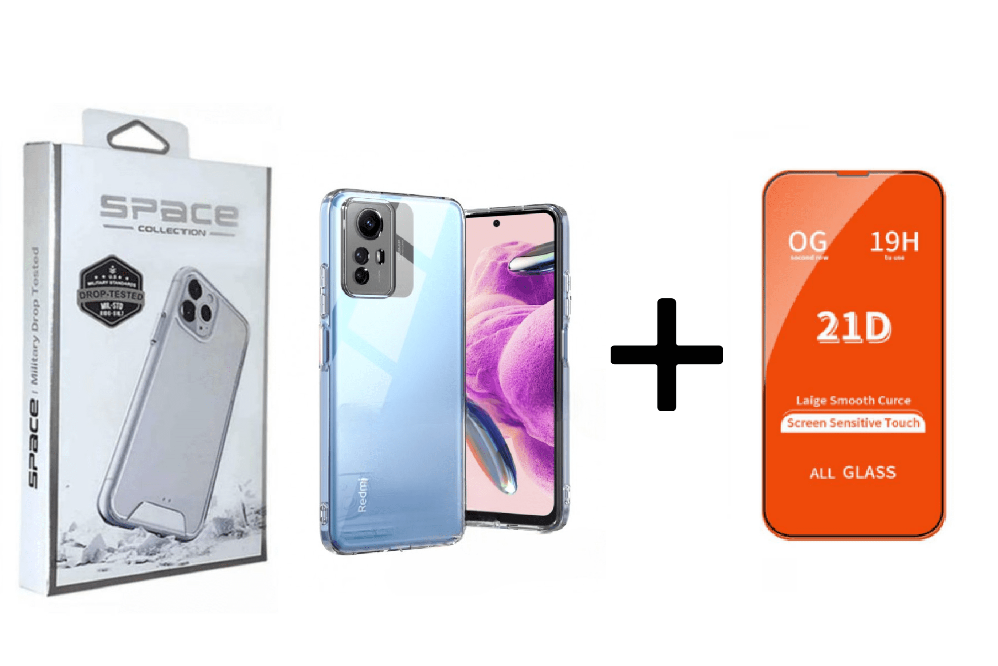 CASE SPACE Y VIDRIO TEMPLADO PARA XIAOMI REDMI NOTE 12S - 1