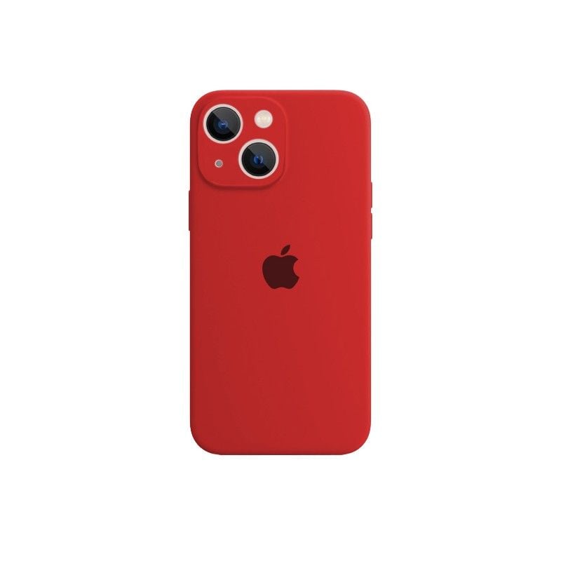 CASE SILICON Y VIDRIO TEMPLADO PARA IPHONE 15 PLUS ROJO - 2