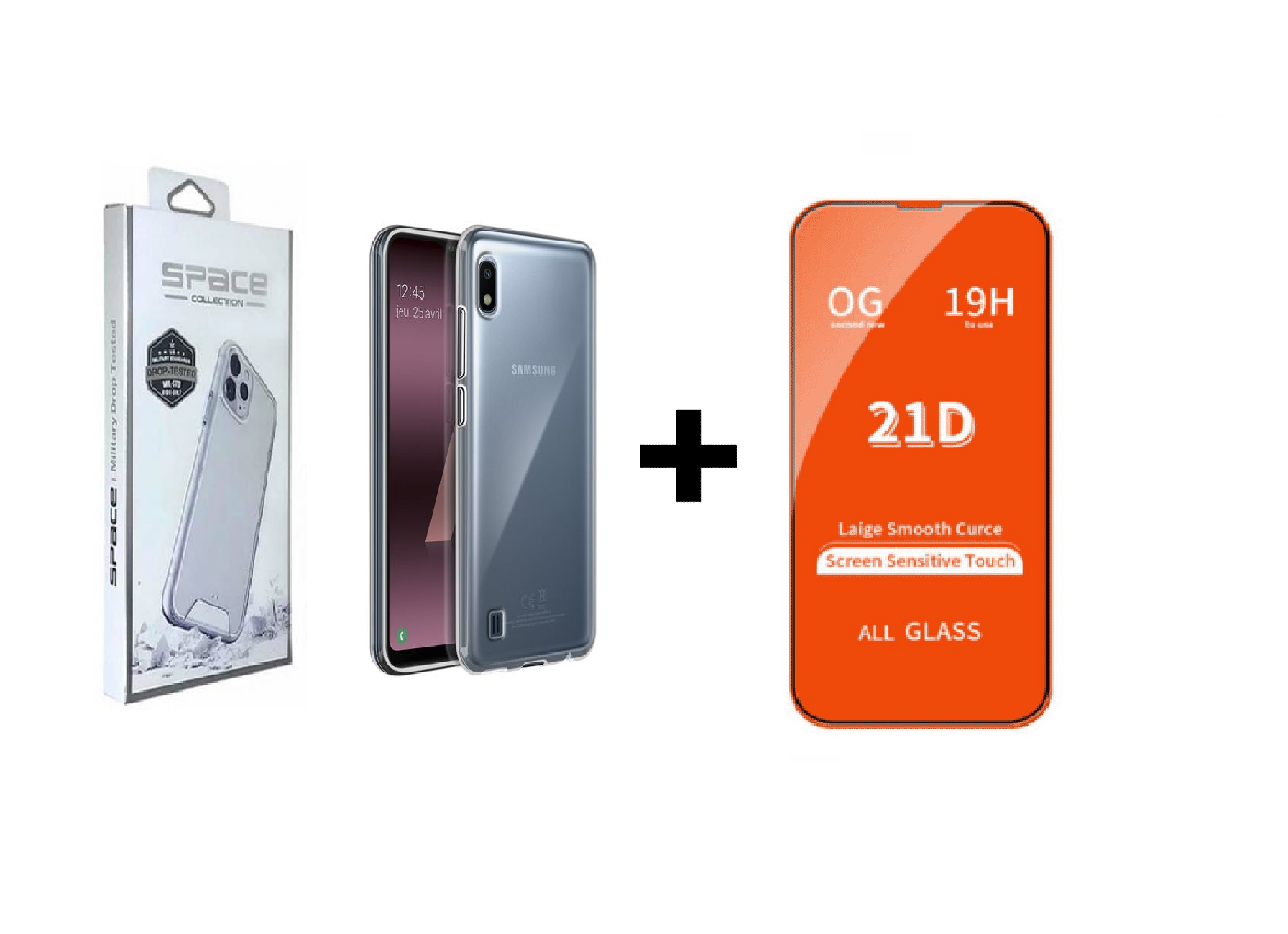 CASE SPACE Y VIDRIO TEMPLADO PARA SAMSUNG A10 - 1