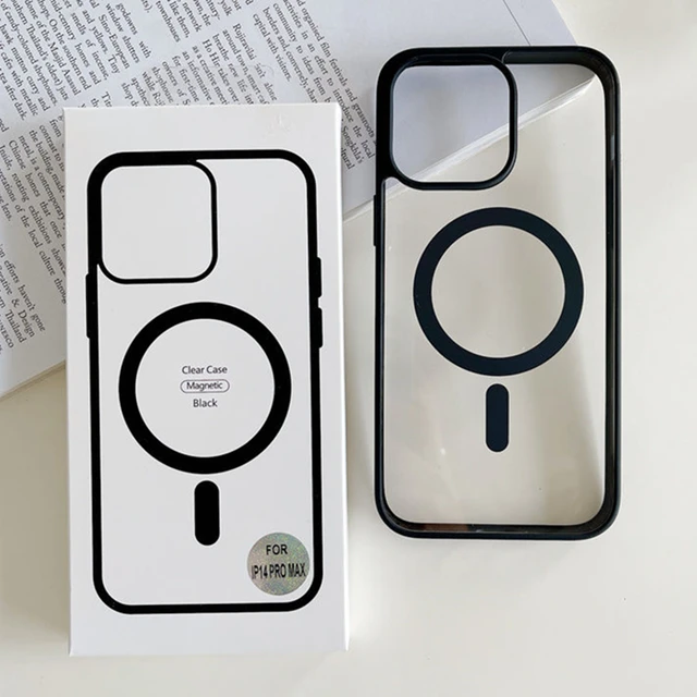 CLEAR CASE MAGNETIC IPHONE 15 PRO MAX NEGRO - 3