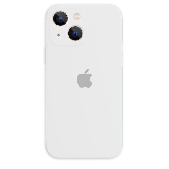 CASE SILICON Y VIDRIO TEMPLADO PARA IPHONE 15 PLUS BLANCO - 2