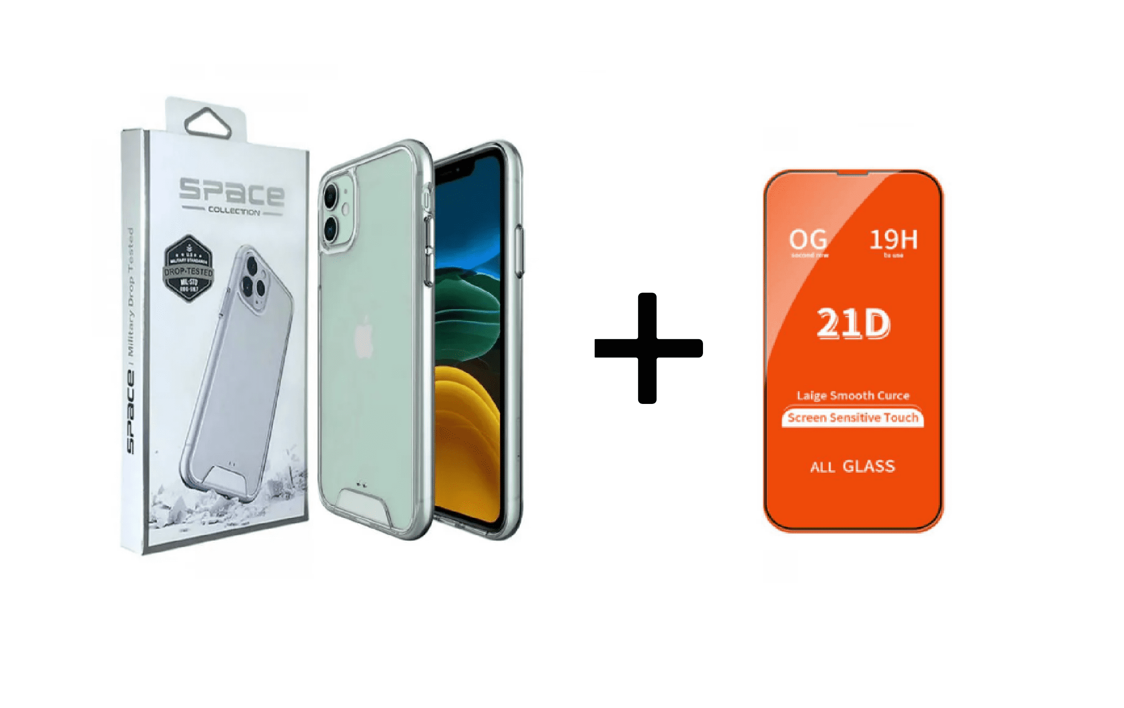 CASE SPACE Y VIDRIO TEMPLADO PARA IPHONE 11 - 1