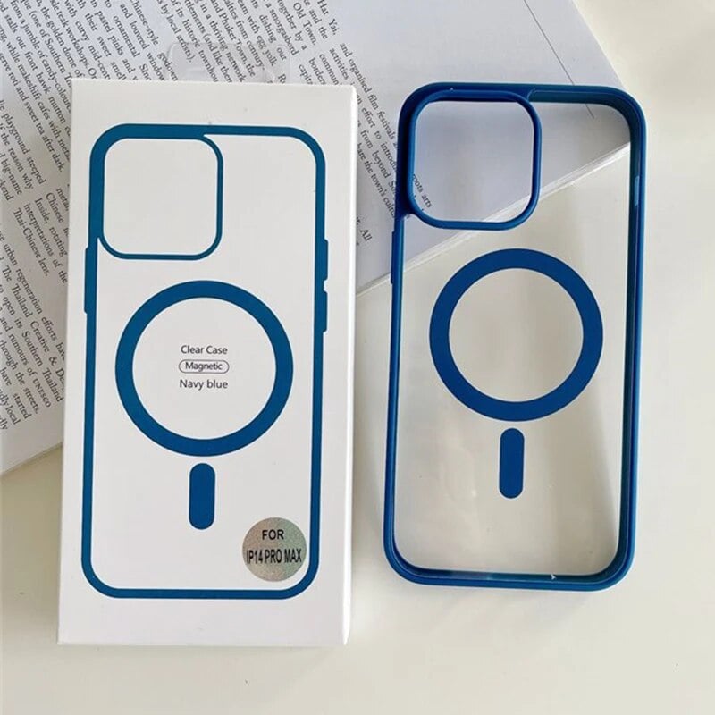 CLEAR CASE MAGNETIC IPHONE 15 AZUL - 3