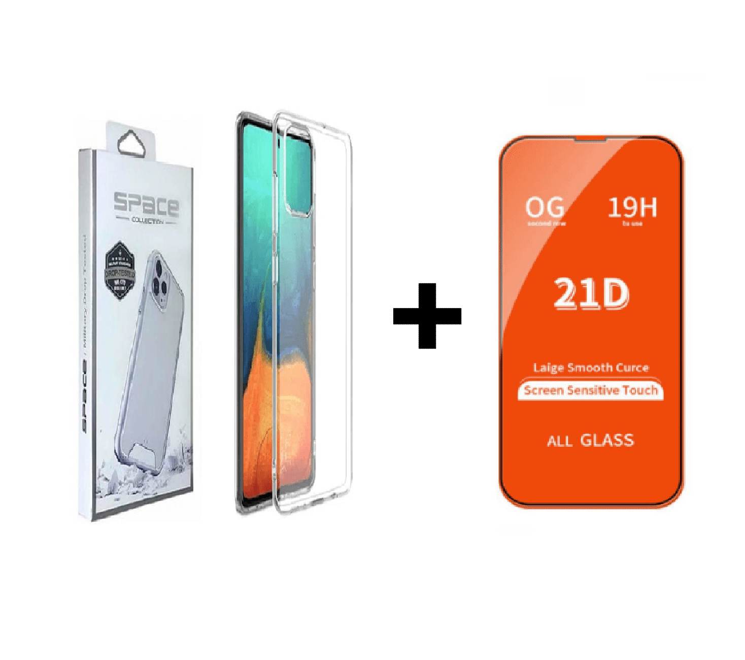 CASE SPACE Y VIDRIO TEMPLADO PARA SAMSUNG A03S - 1