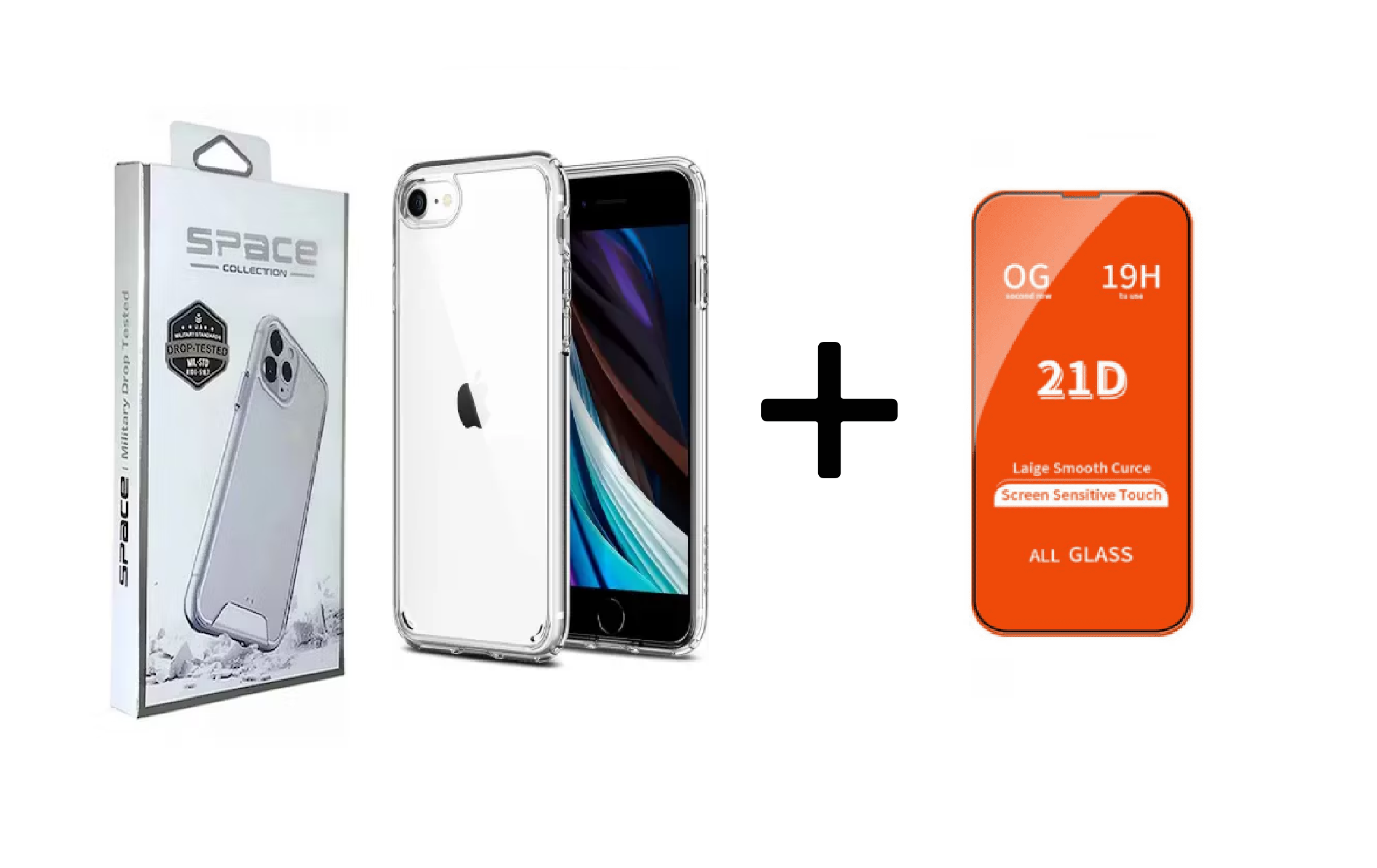 CASE SPACE Y VIDRIO TEMPLADO PARA IPHONE 8 - 1