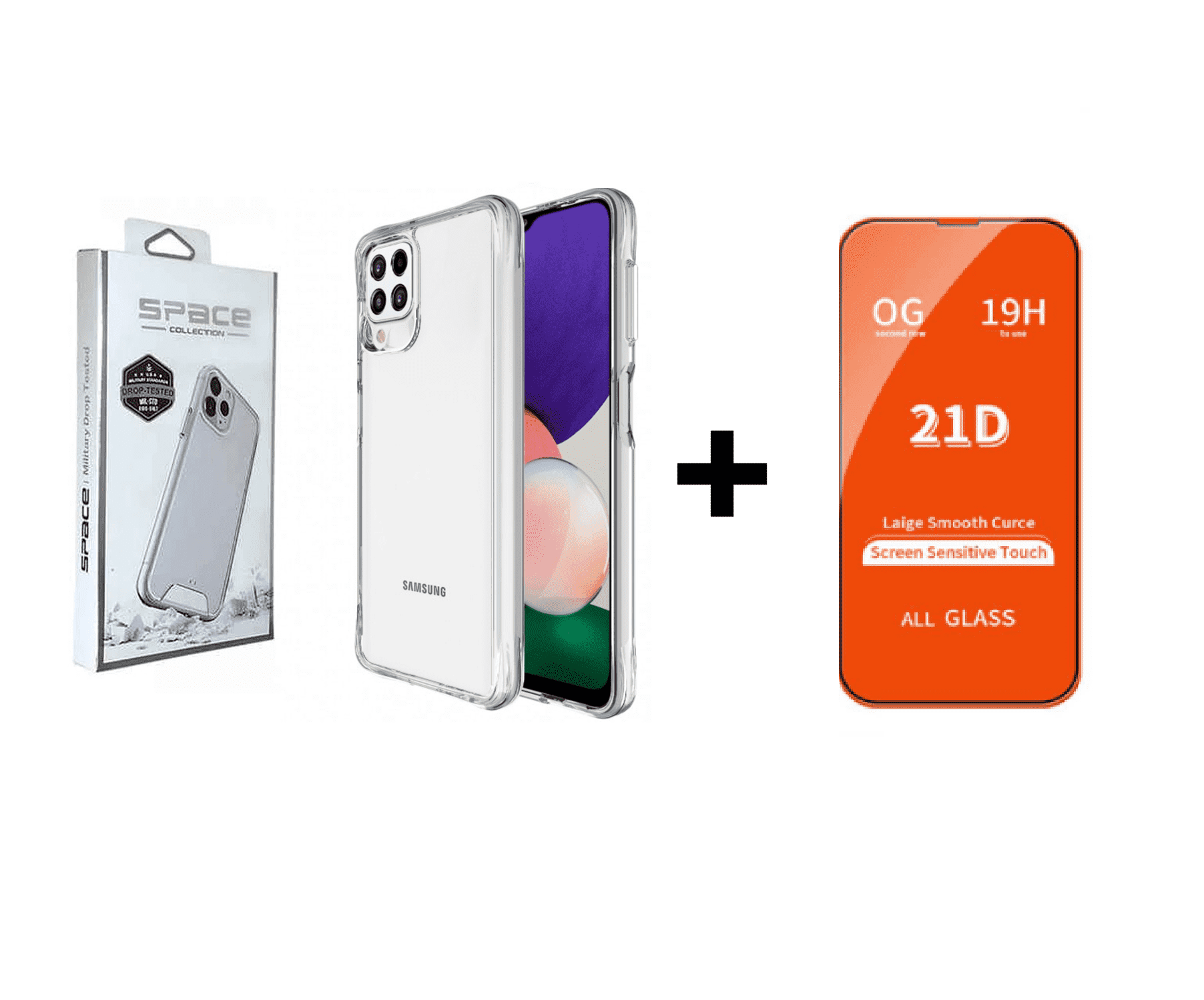 CASE SPACE Y VIDRIO TEMPLADO PARA SAMSUNG A22 4G - 1