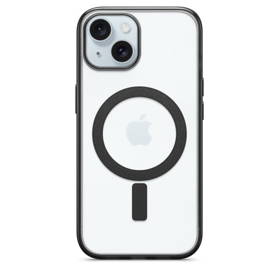 CLEAR CASE MAGNETIC IPHONE 15 NEGRO - 2