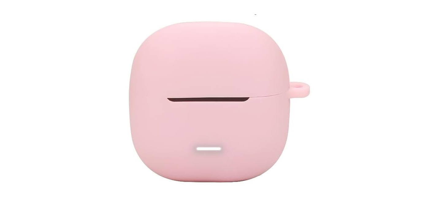 FUNDA DE SILICONA PARA AURICULARES XIAOMI REDMI BUDS 6 LITE-ROSADO - 1